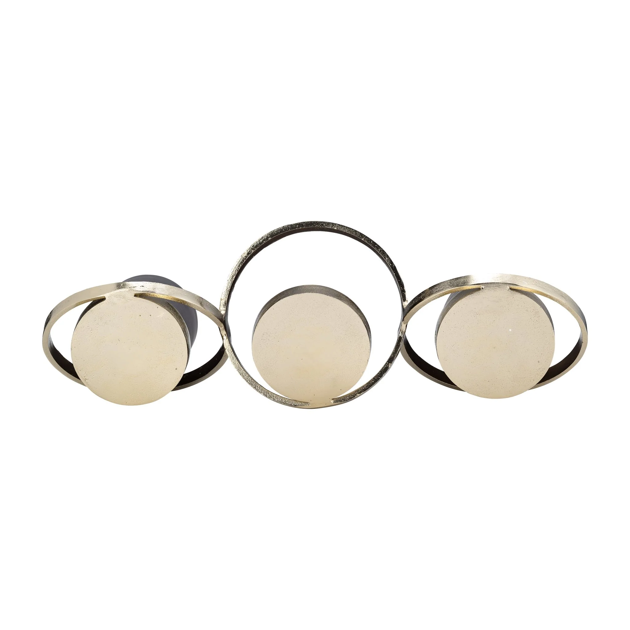 Metal,6",abstract Ring Candle Holder,gold - Image 6