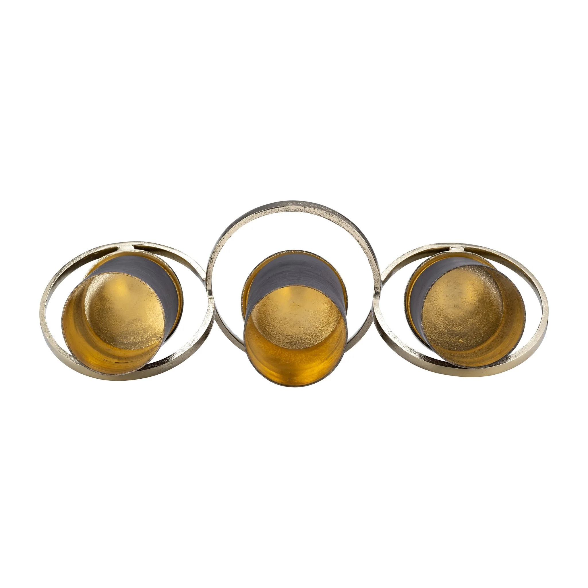 Metal,6",abstract Ring Candle Holder,gold - Image 7