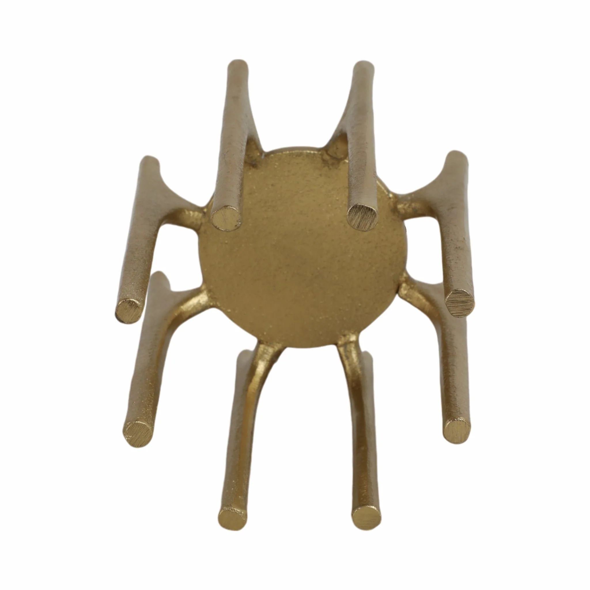 Metal, 6" Candleholder With Spike Legs, Gold - Image 6