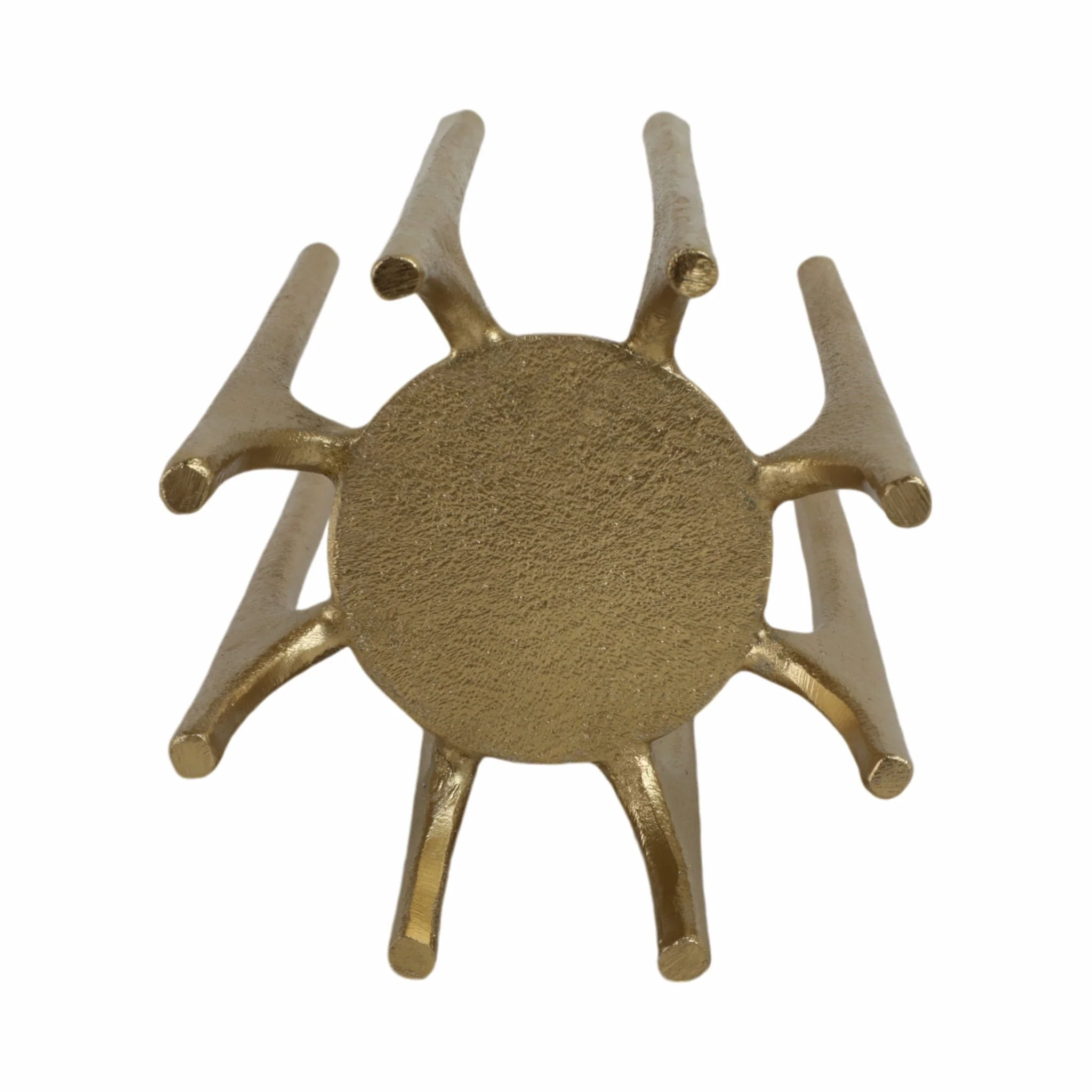Metal, 6" Candleholder With Spike Legs, Gold - Image 7
