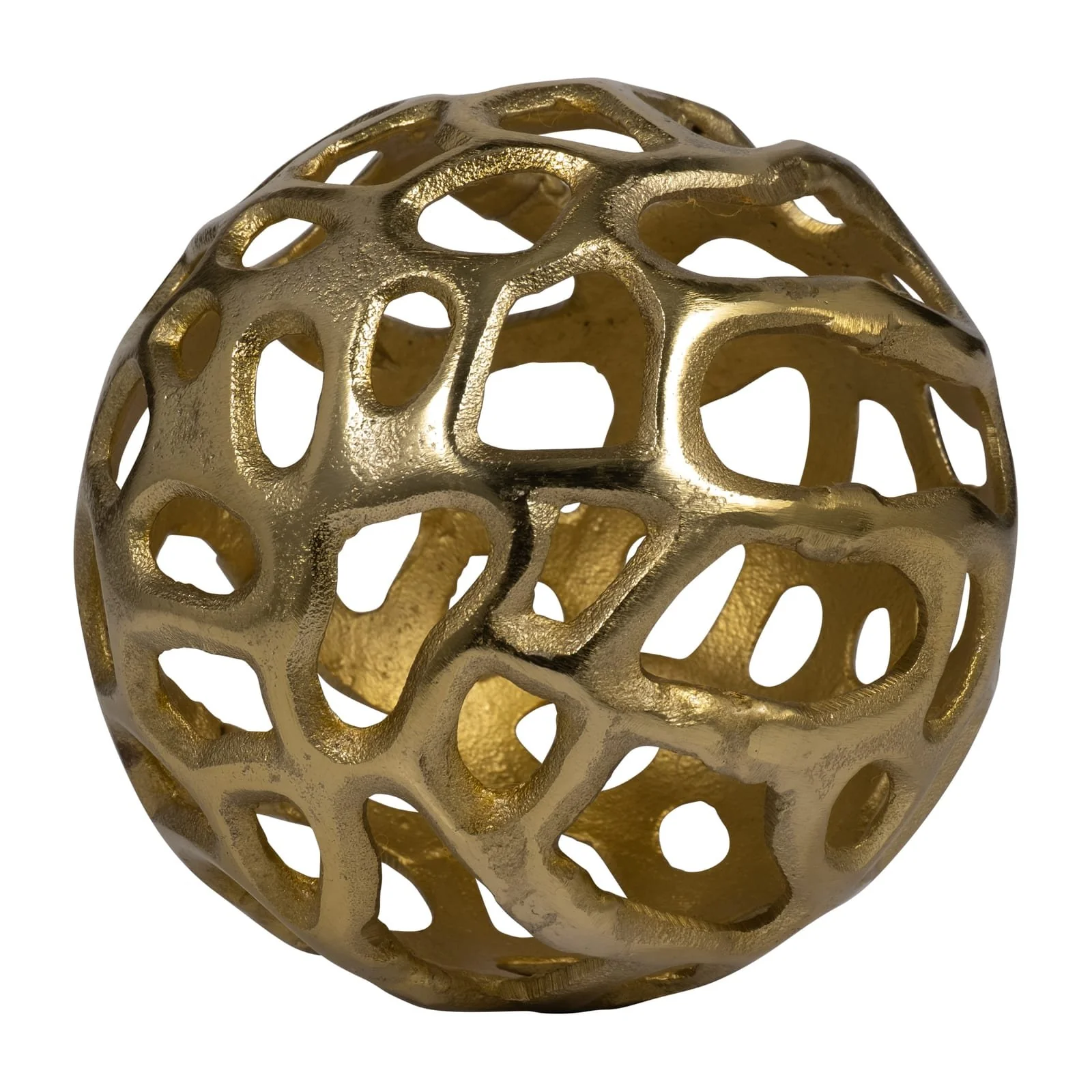 Metal, 6" Cut-out Orb, Gold - Image 3