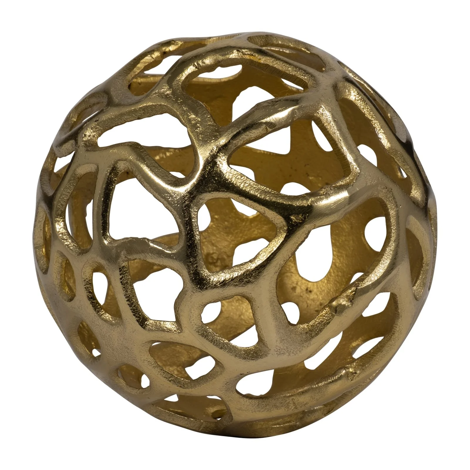 Metal, 6" Cut-out Orb, Gold - Image 5
