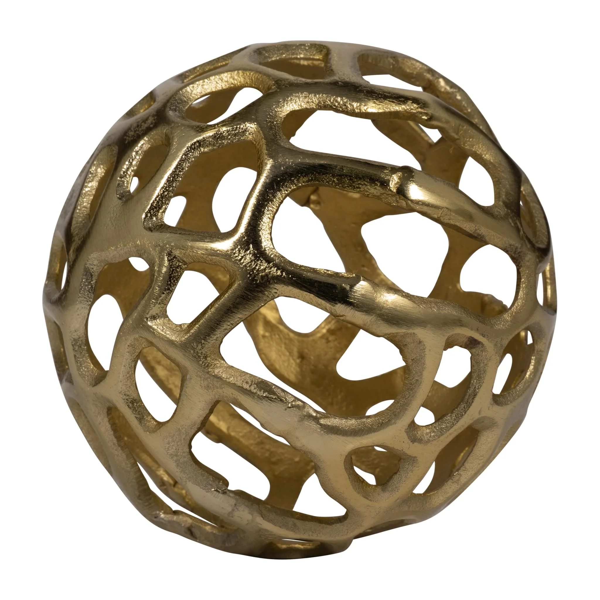 Metal, 6" Cut-out Orb, Gold - Image 6