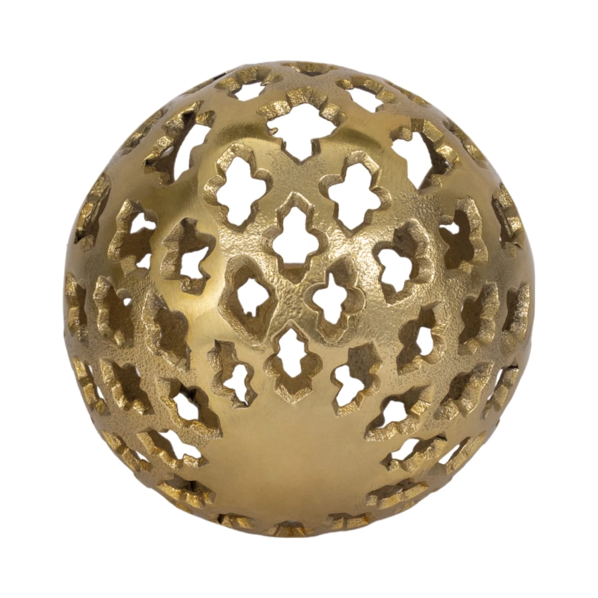 Metal, 6" Cut-out Orb, Gold - Image 4