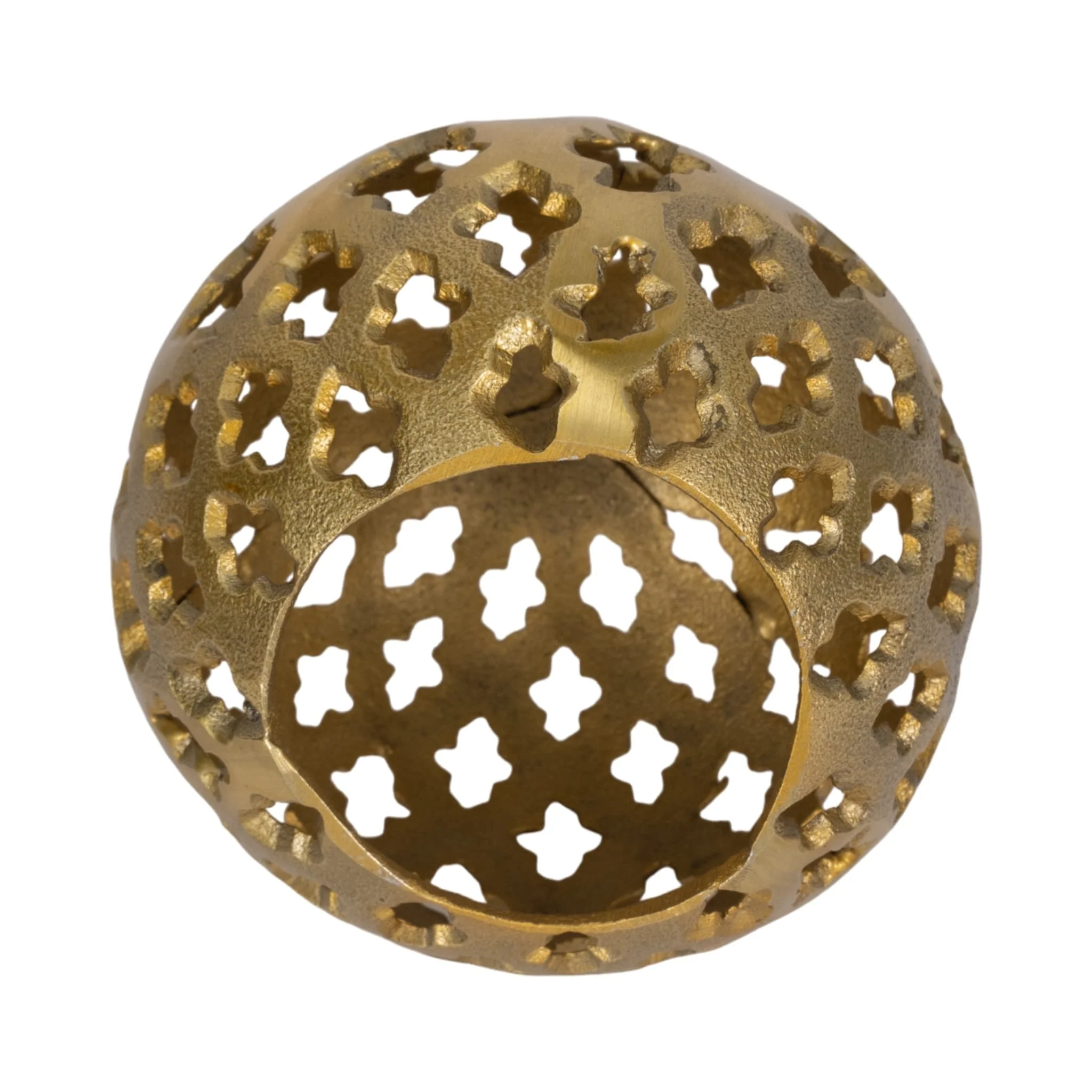 Metal, 6" Cut-out Orb, Gold - Image 5