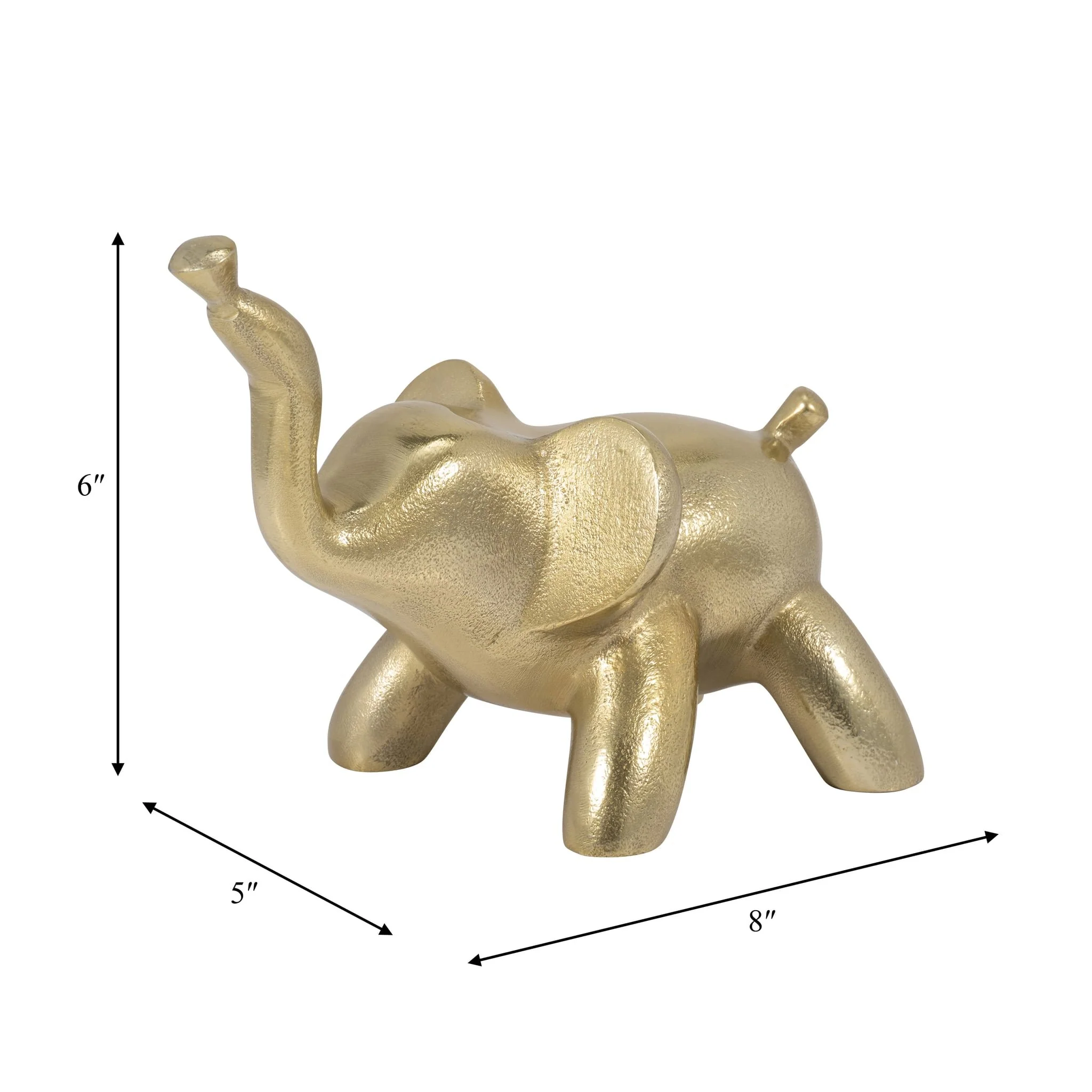 Metal, 6" Decorative Baloon Elephant. Gold - Image 7