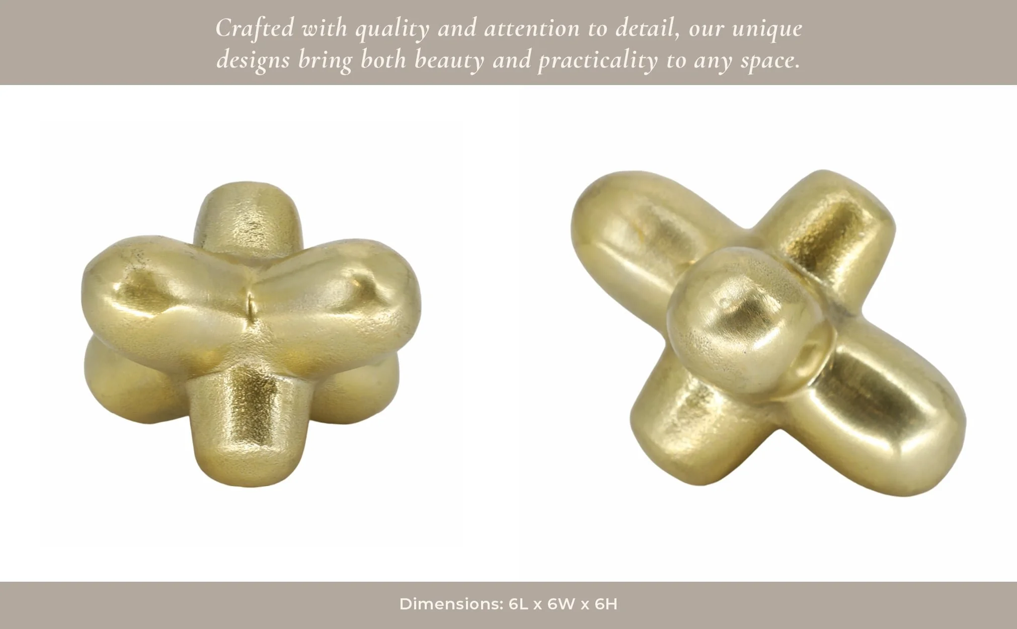 Metal 6" Geometric Orb, Gold - Image 12