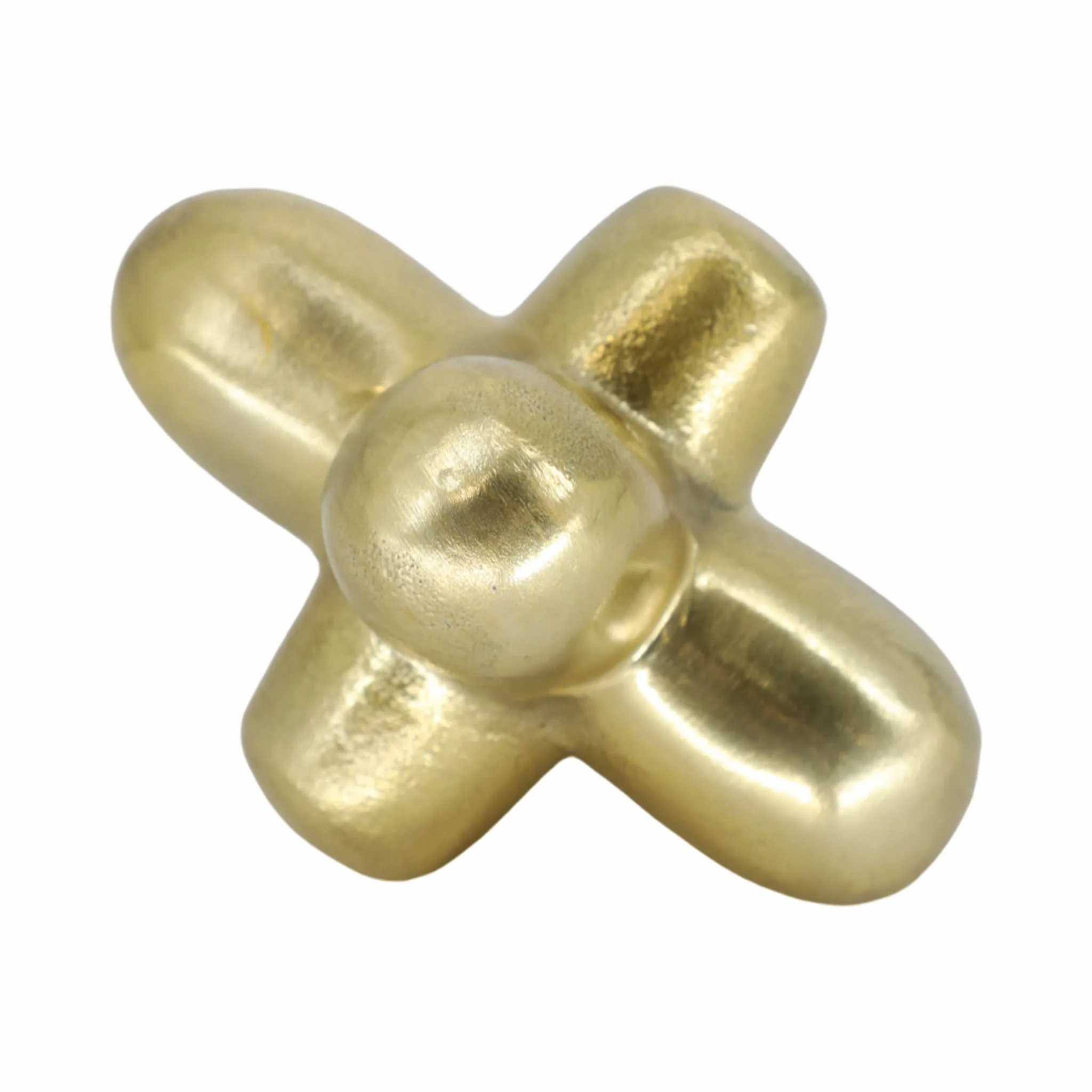 Metal 6" Geometric Orb, Gold - Image 2