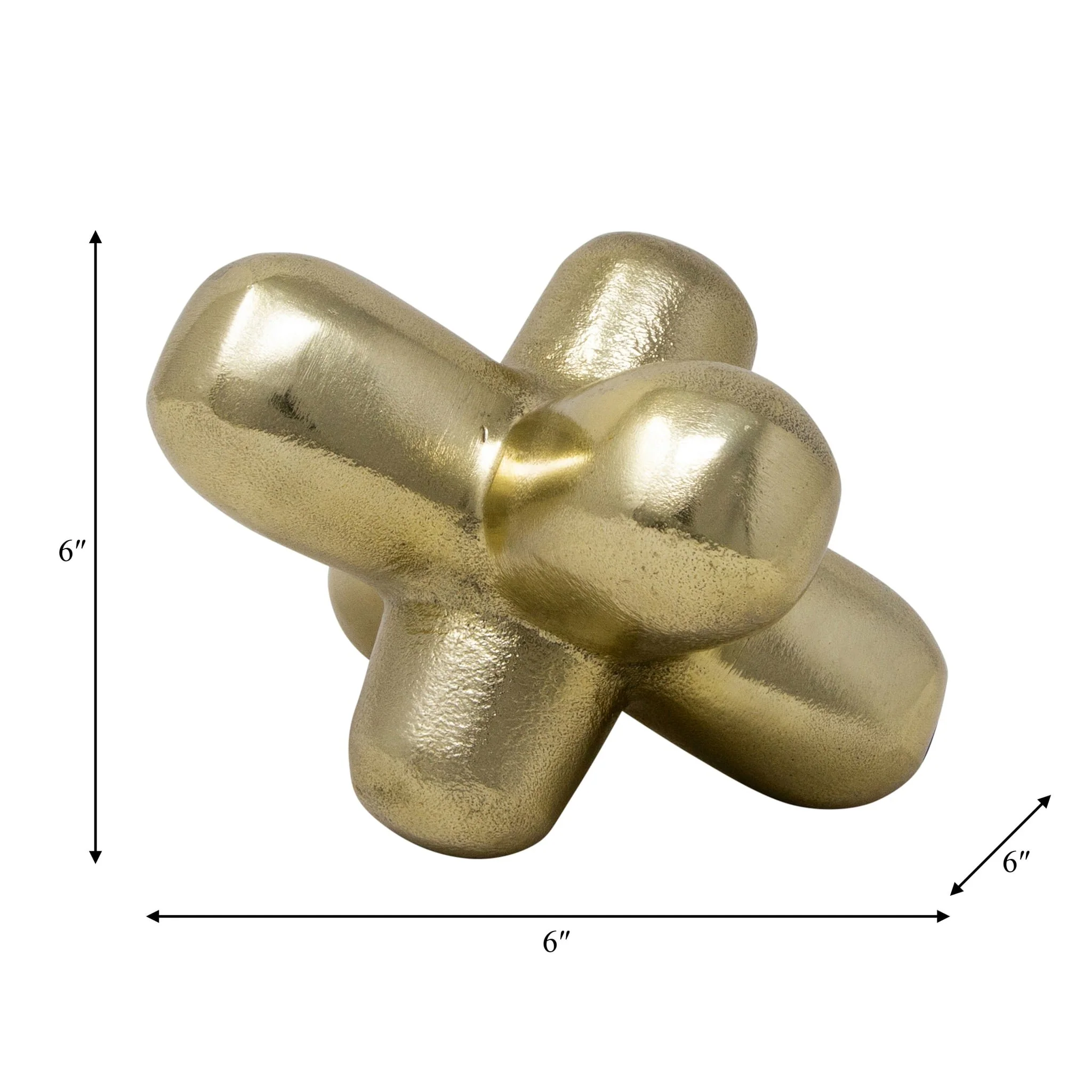Metal 6" Geometric Orb, Gold - Image 8