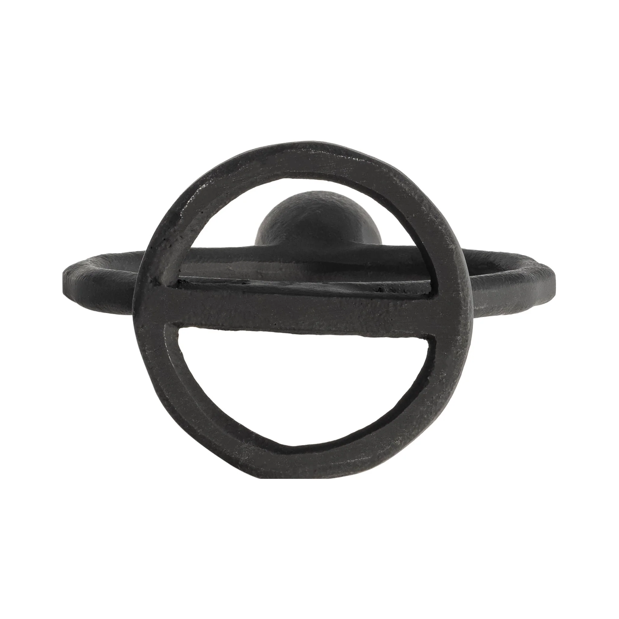 Metal, 6" Round Ring Taper Candleholder, Black - Image 7