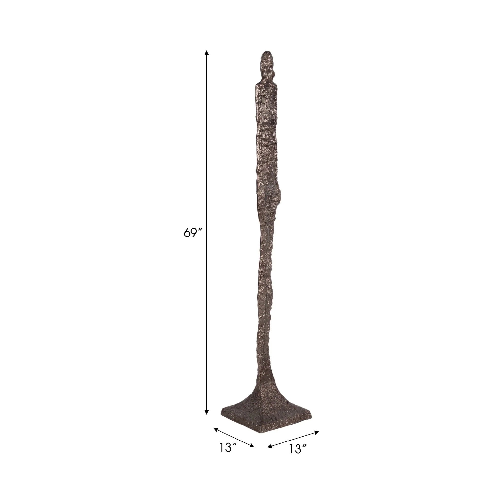 Metal, 69" Tribal Floor Sculpture, Bronze - Image 8