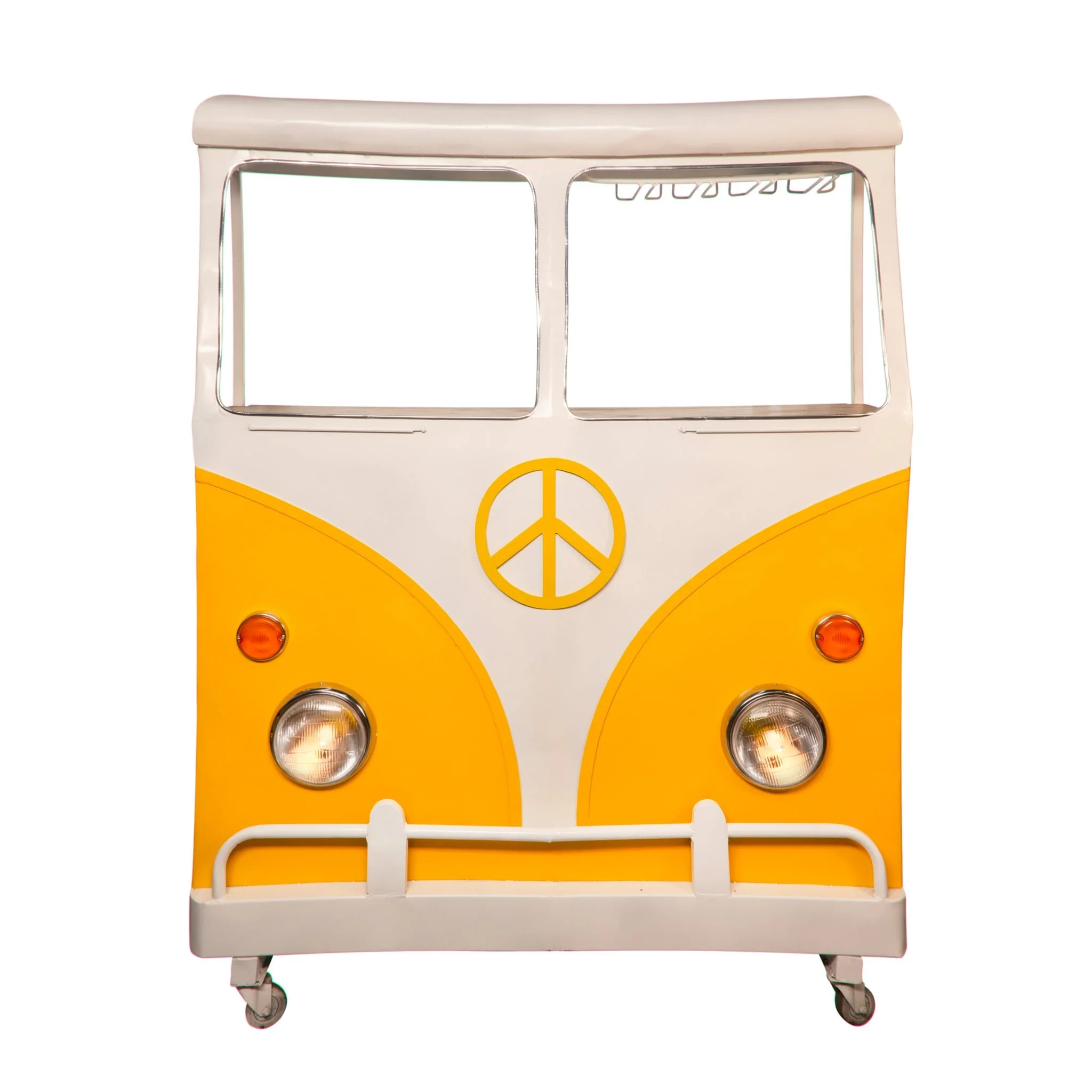 Metal 69"h Bus Kombi Bar, Yellow - Image 2