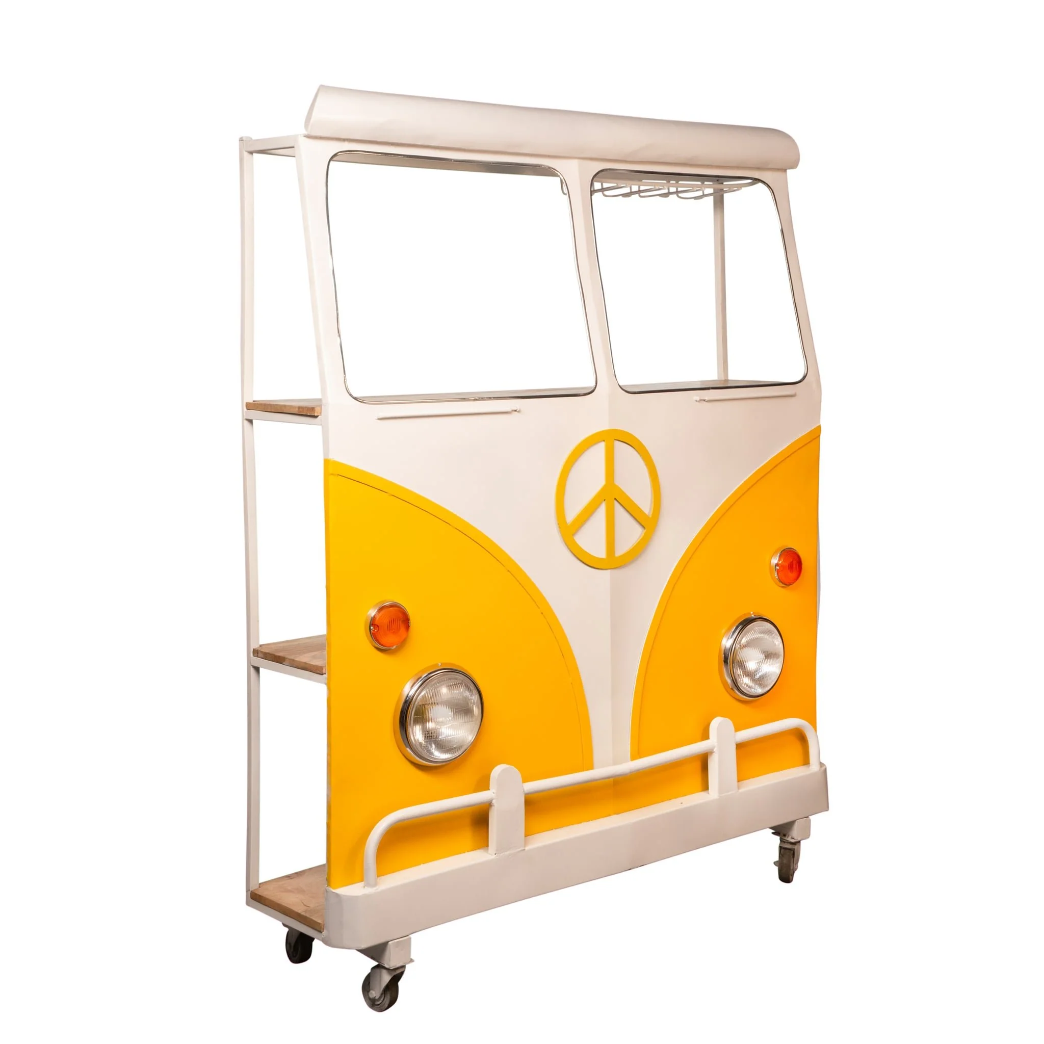 Metal 69"h Bus Kombi Bar, Yellow - Image 3