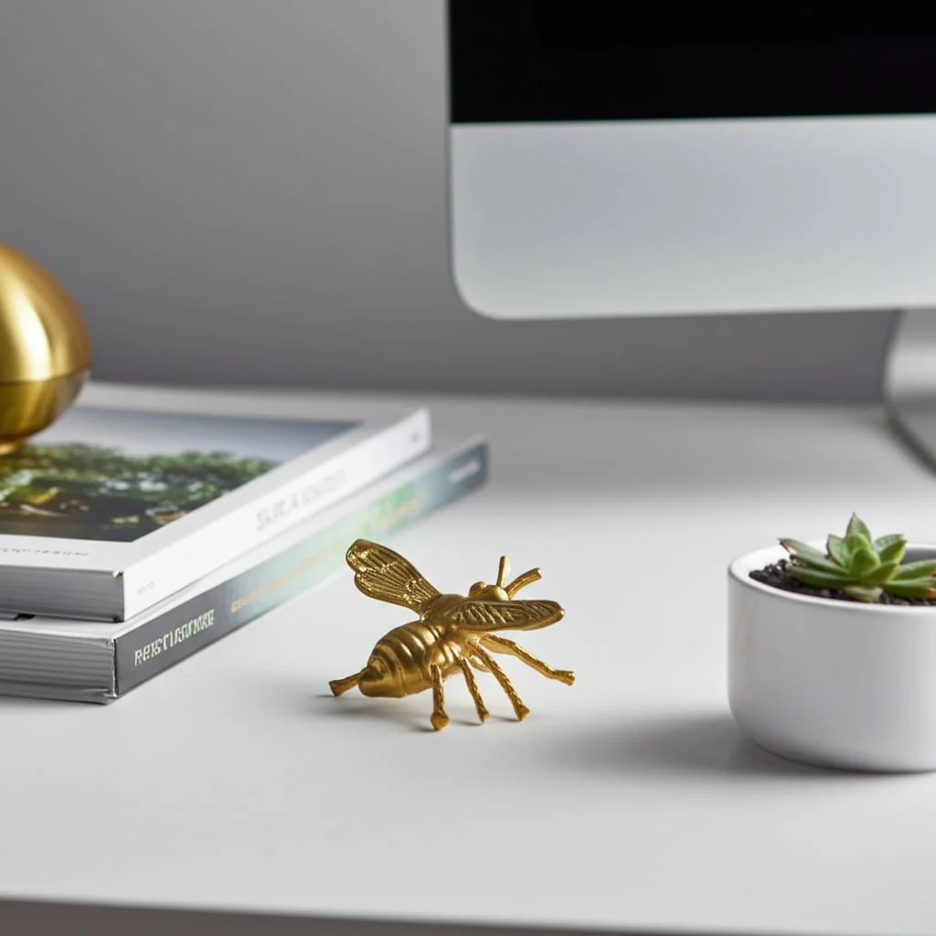 Metal, 7" Busy Bee, Gold - Image 8