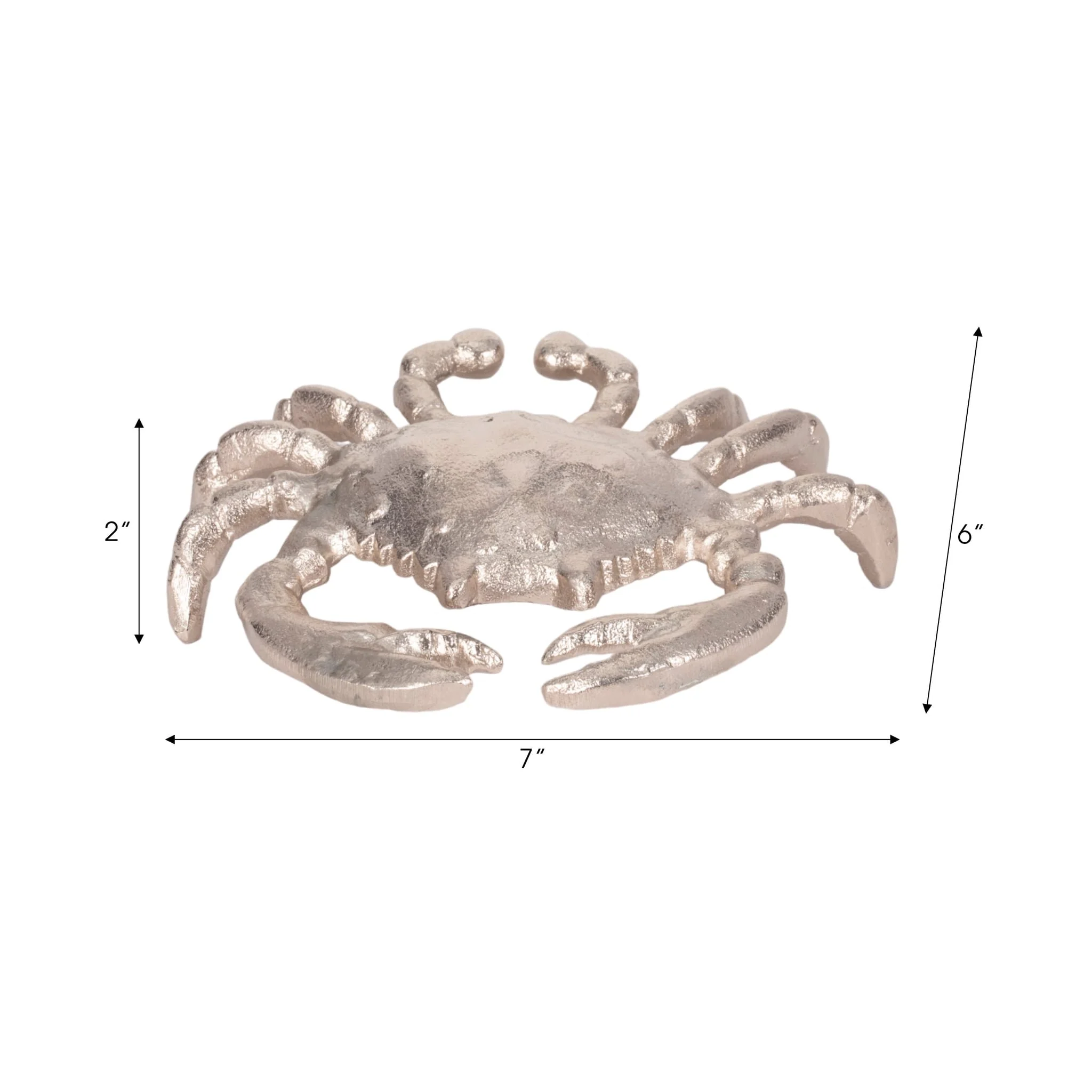 Metal, 7" Crab Deco Silver - Image 8