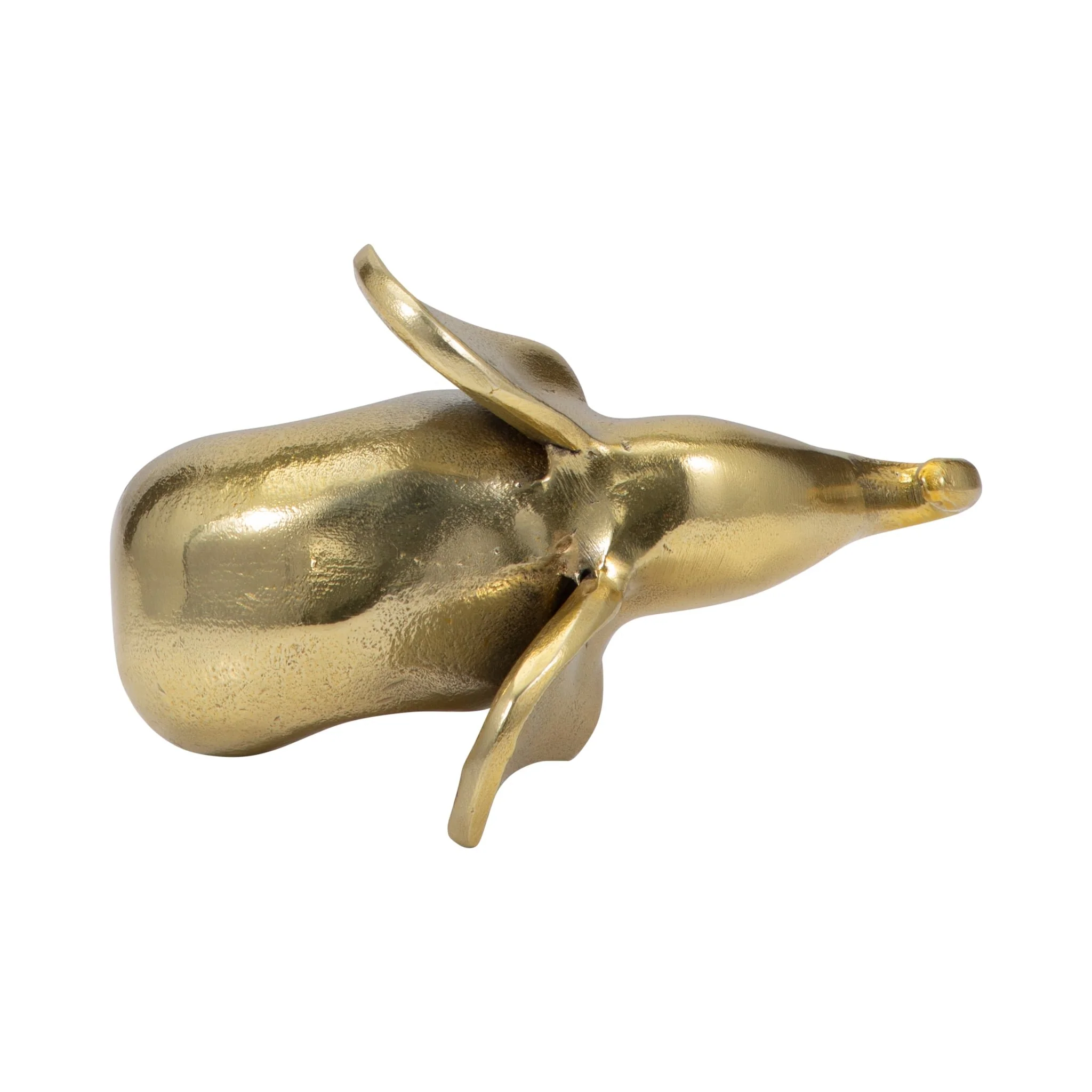 Metal, 7" Trunk Up Elephant, Gold - Image 6