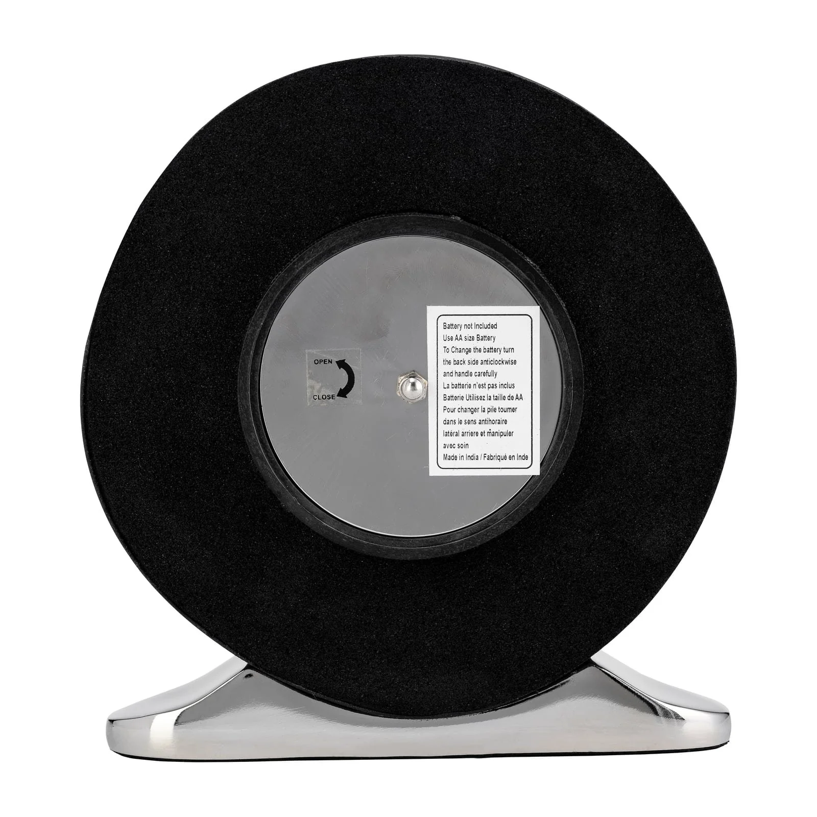 Metal,7"h,candid Table Clock,white/black - Image 4