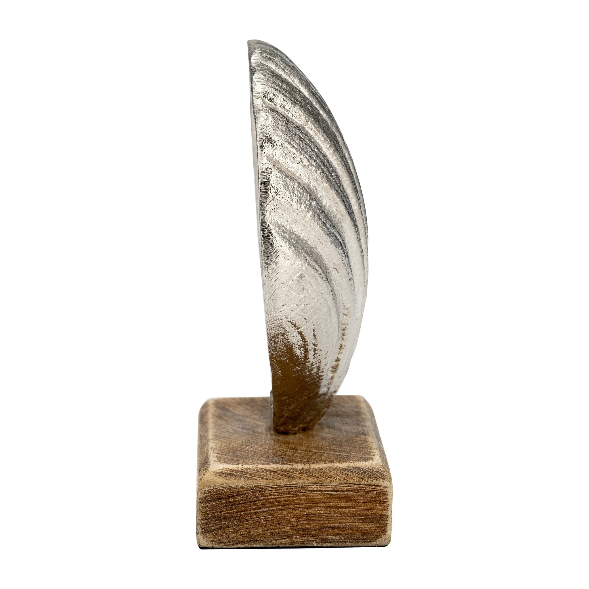 Metal, 7"h Shell W/ Base, Silver - Image 3