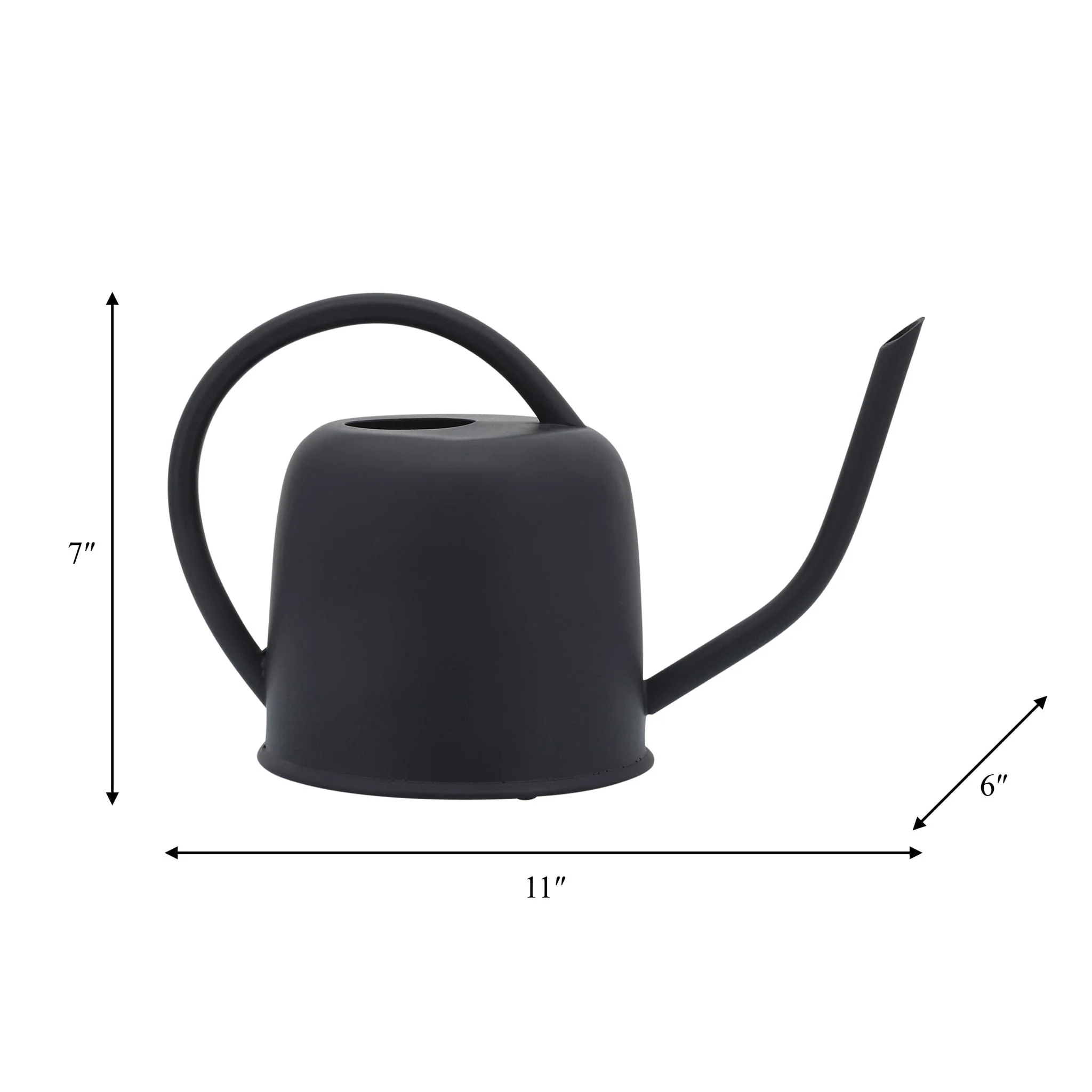 Metal 7"h Watering Can, Black - Image 8