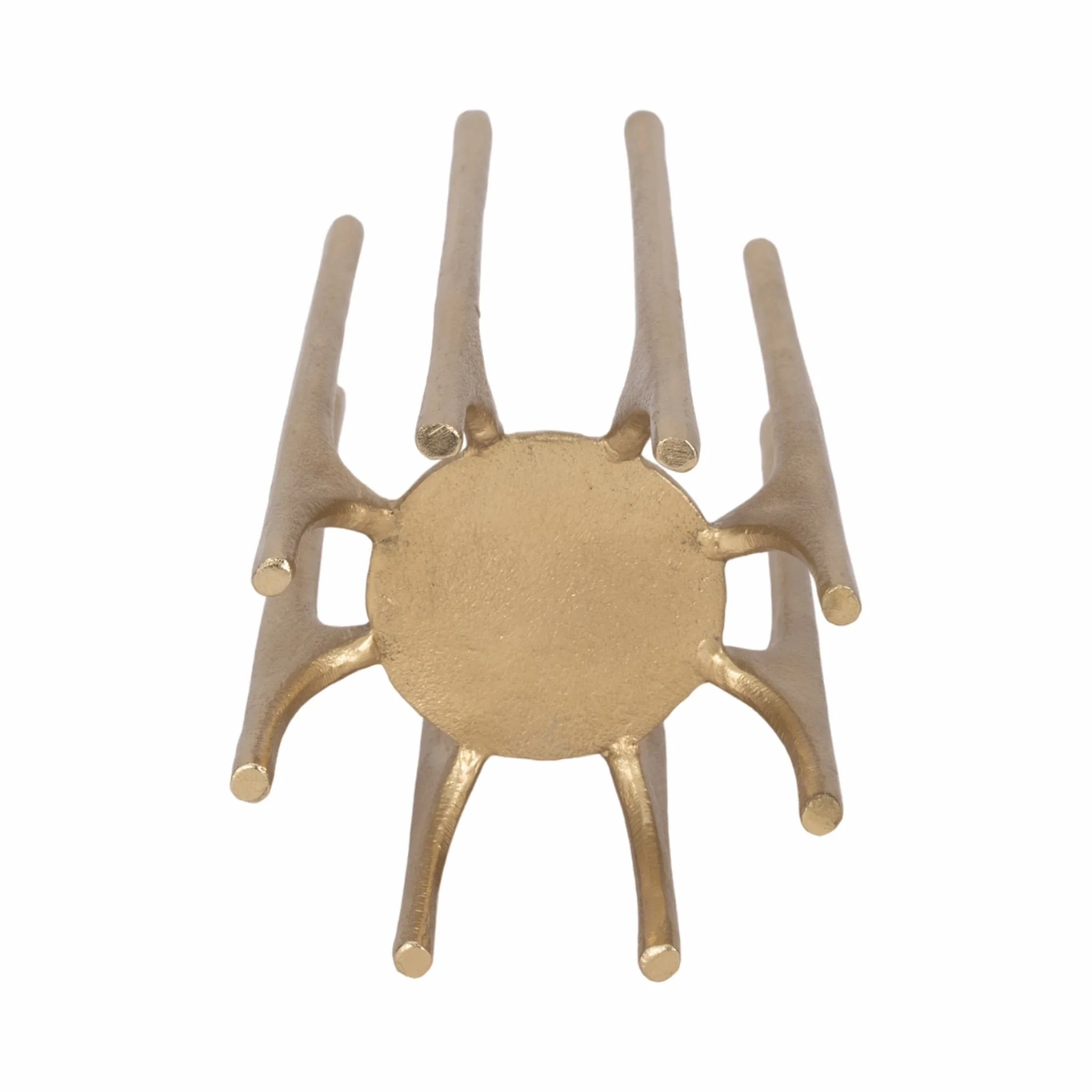 Metal, 8" Candleholder With Spike Legs, Gold - Image 5