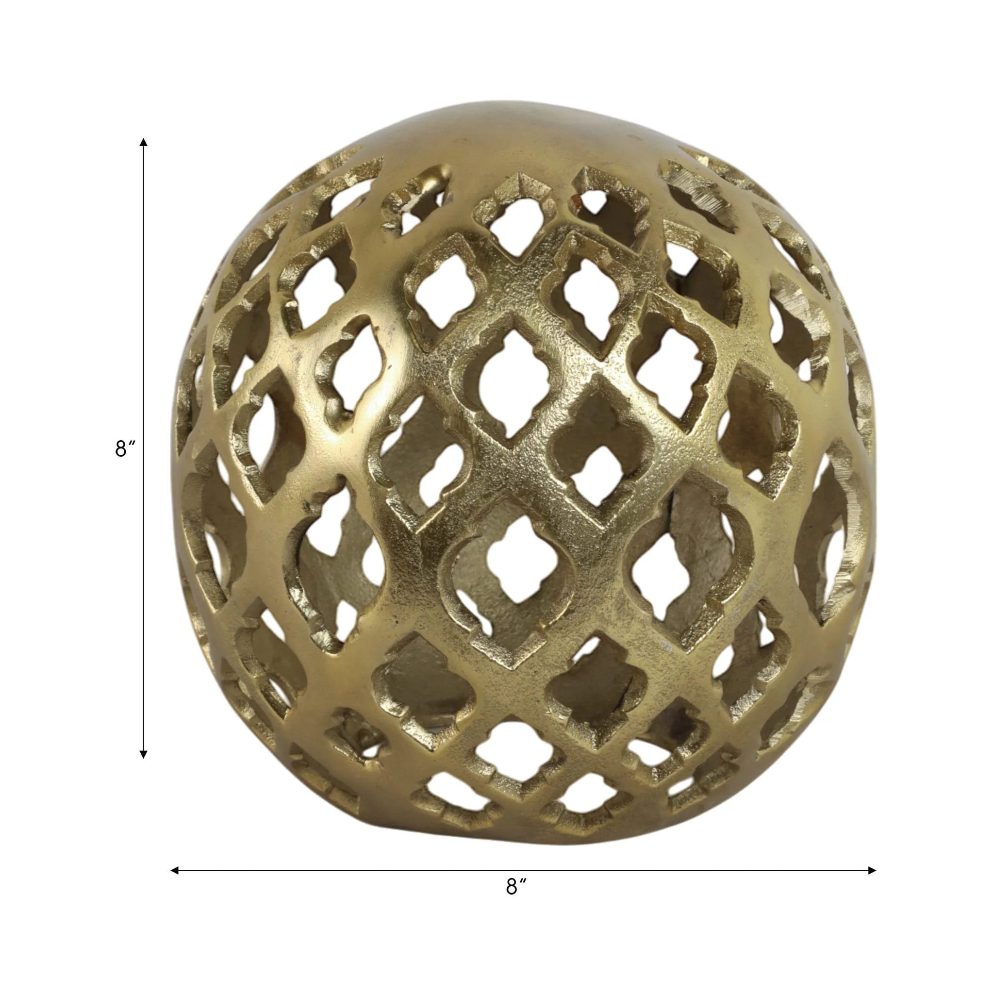 Metal, 8" Cut-out Orb, Gold - Image 9