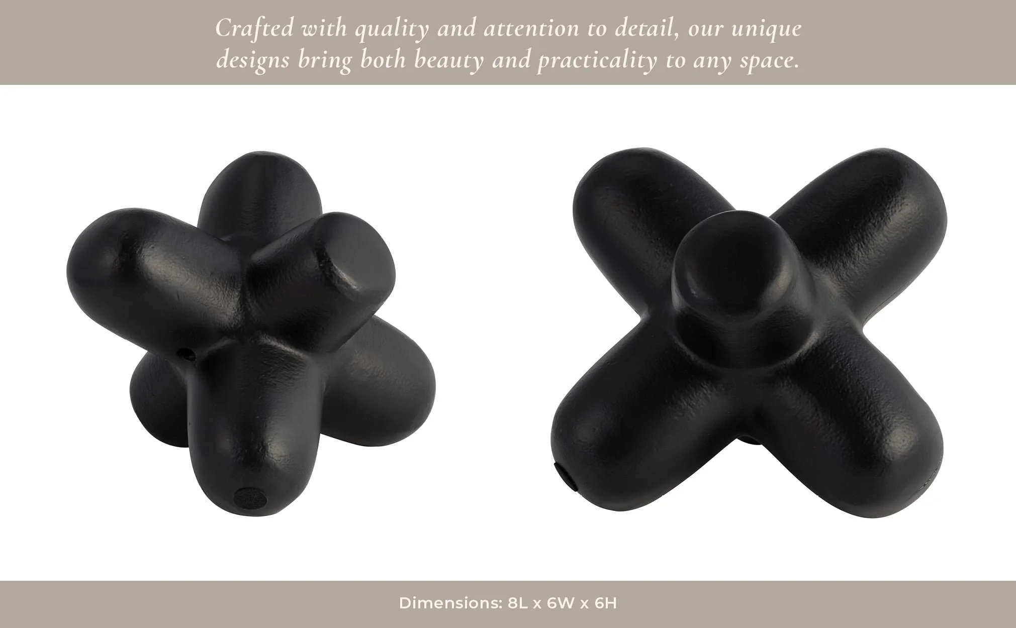Metal 8" Geometric Orb, Black - Image 12