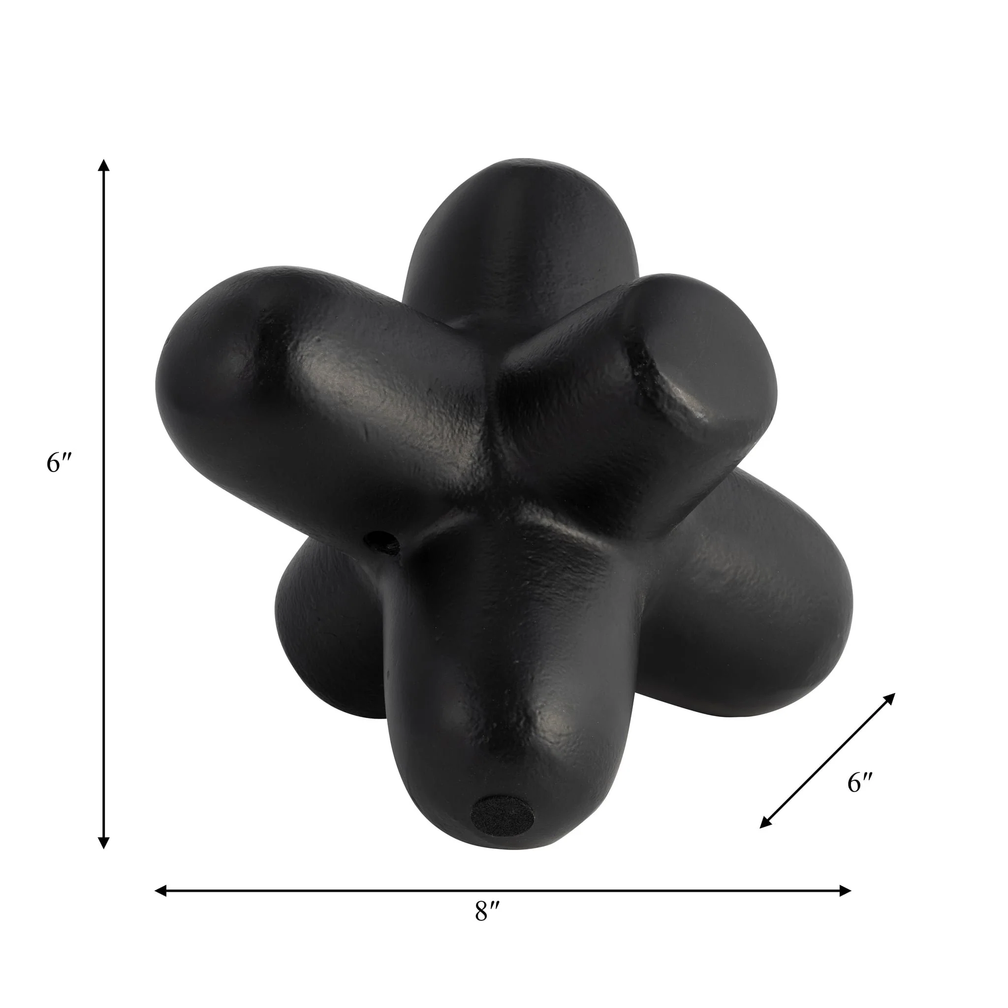 Metal 8" Geometric Orb, Black - Image 7