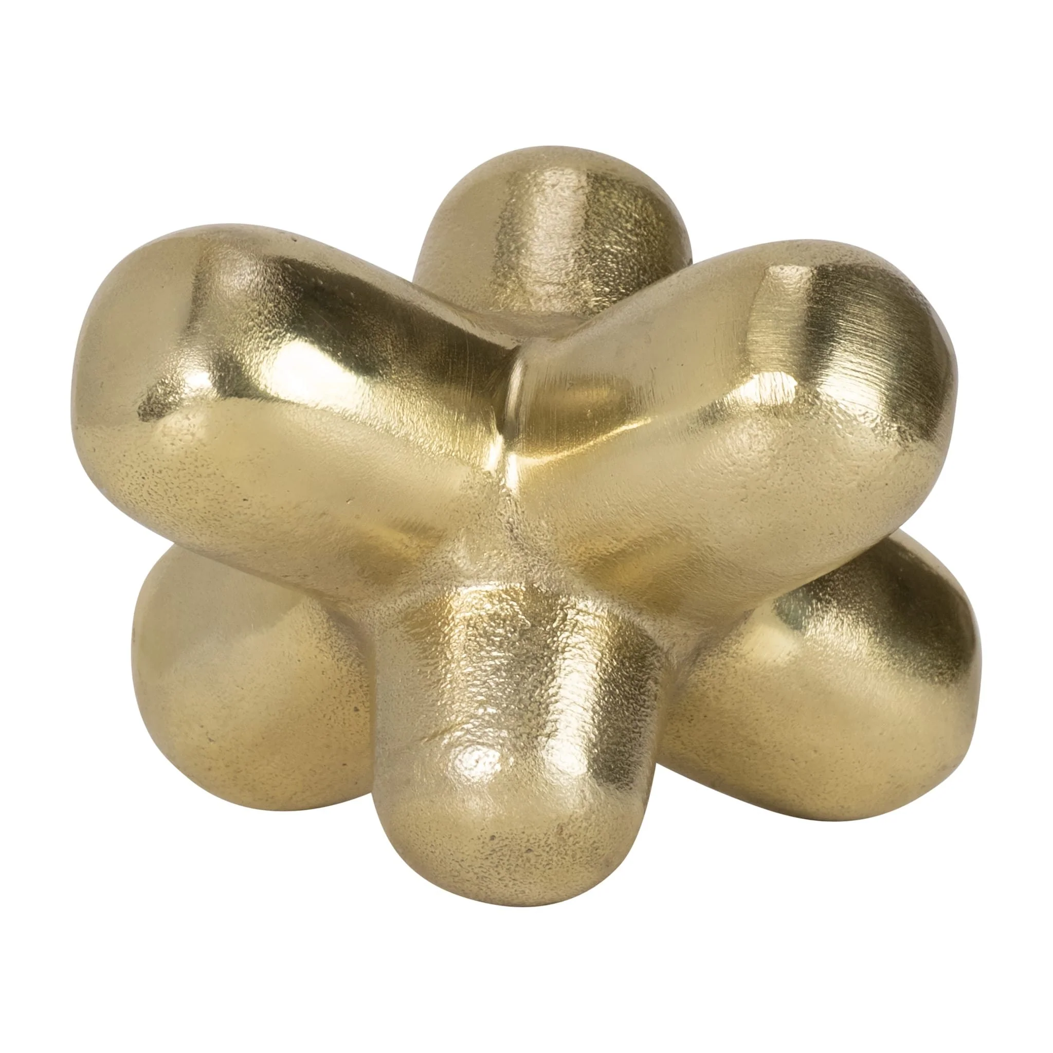 Metal 8" Geometric Orb, Gold - Image 3