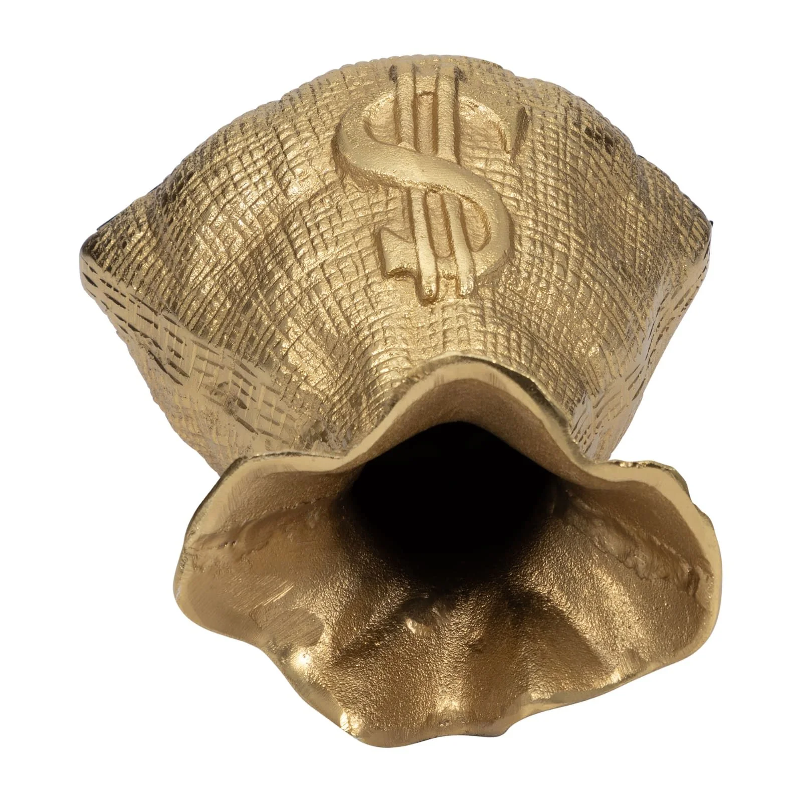 Metal, 8" Money Bag, Gold - Image 7