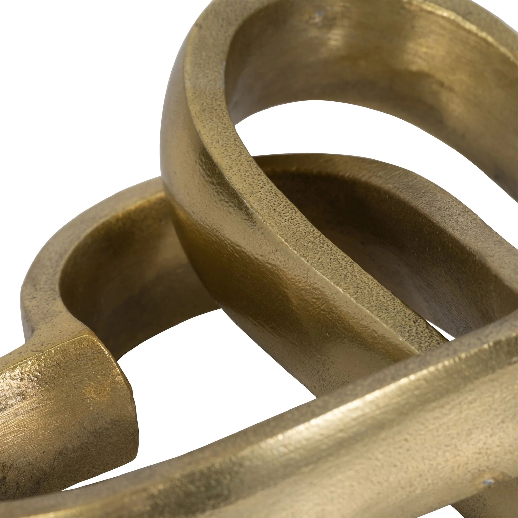Metal, 9" 2 Hearts Linked Chain, Gold - Image 4