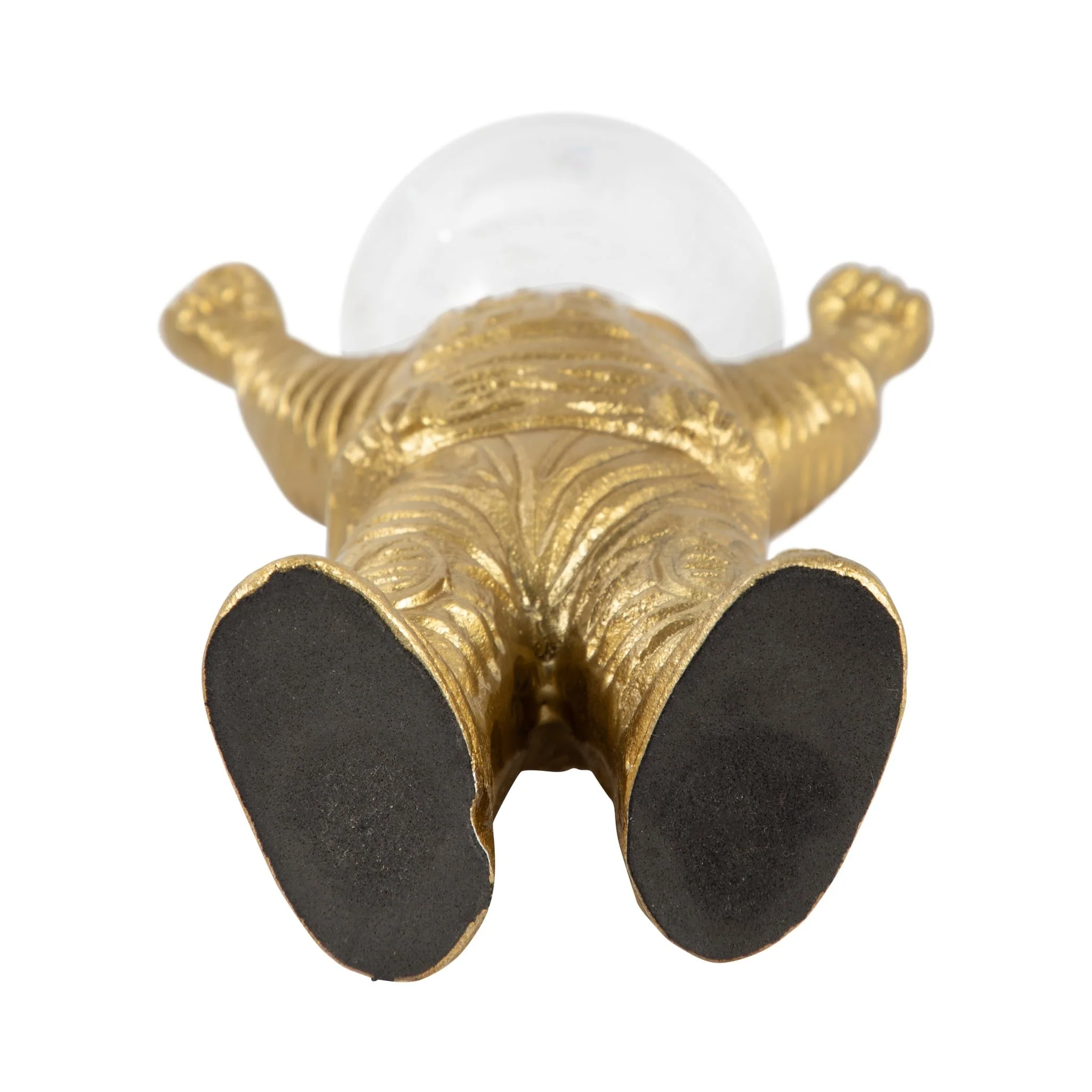 Metal, 9" Astronaut W Crystal Orb Head, Gold/clea - Image 7