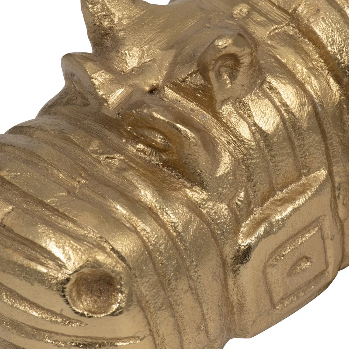 Metal, 9" Funky Hippo, Gold - Image 5