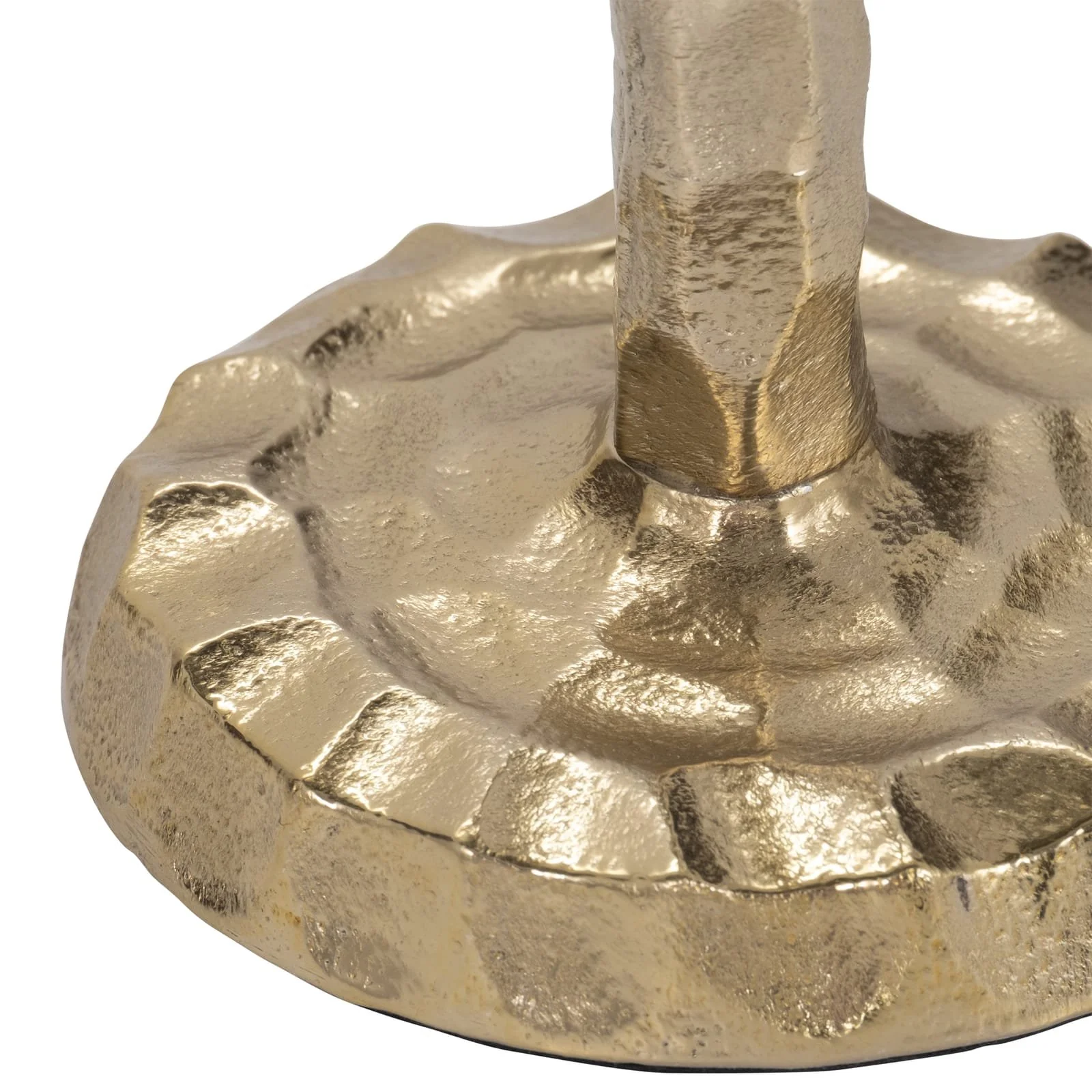 Metal, 9" Hammered Taper Candleholder, Gold - Image 4