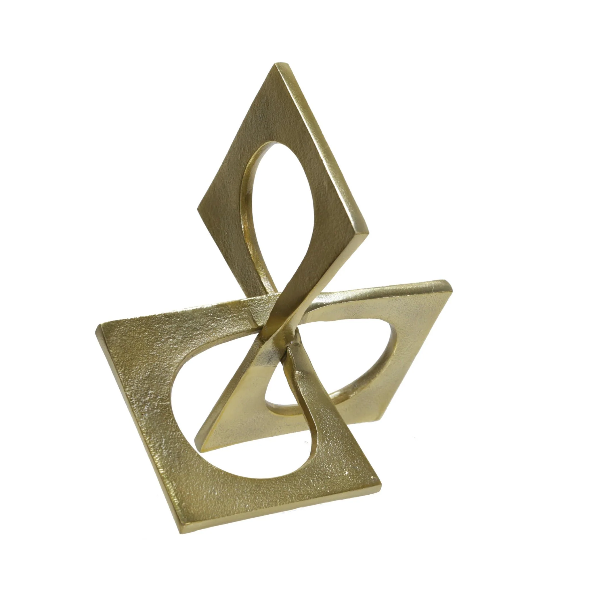Metal 9" Linked Square Deco, Gold - Image 3
