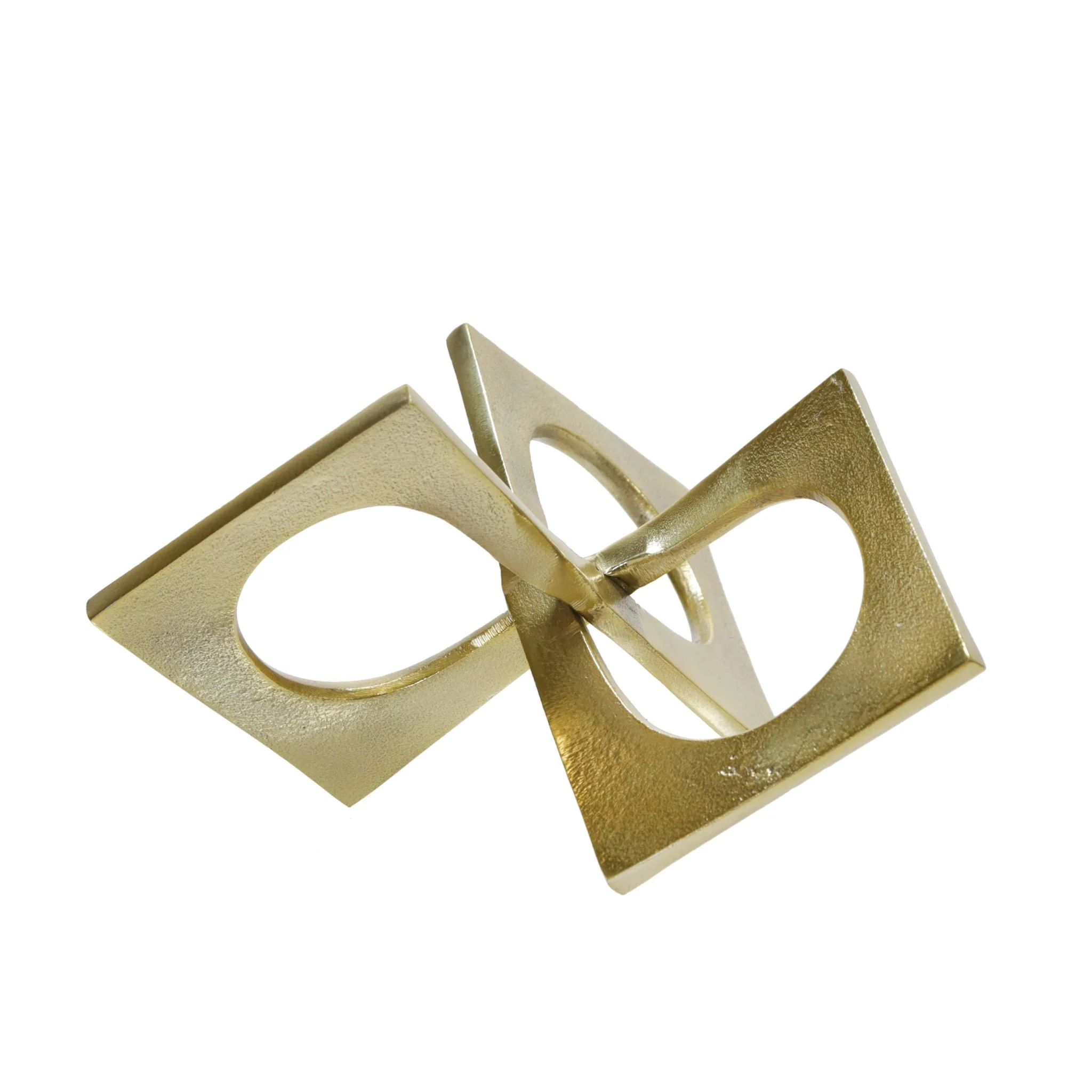 Metal 9" Linked Square Deco, Gold - Image 4