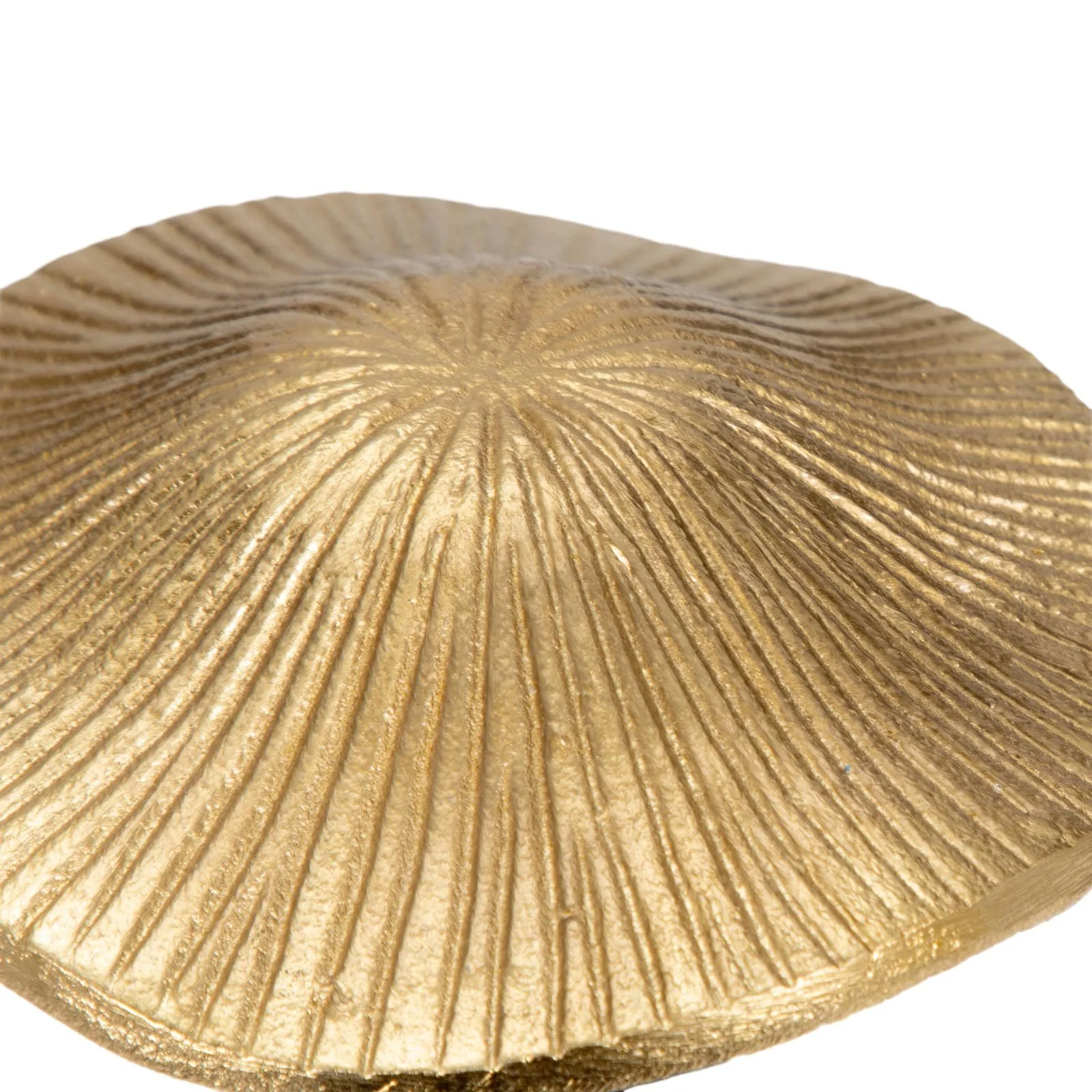 Metal, 9" Mushroom Deco, Black/gold - Image 4