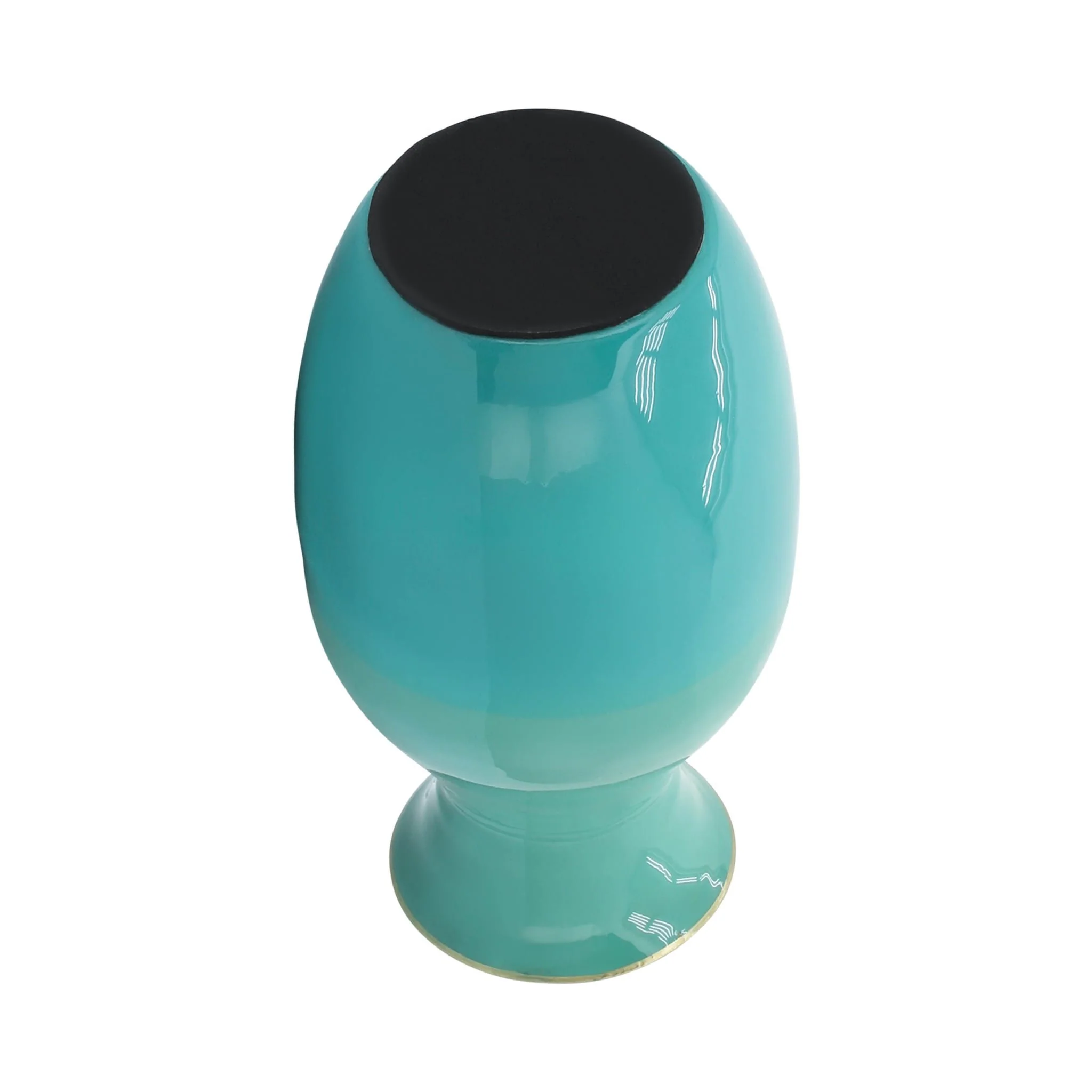 Metal 9" Olpe Vase, Green - Image 4