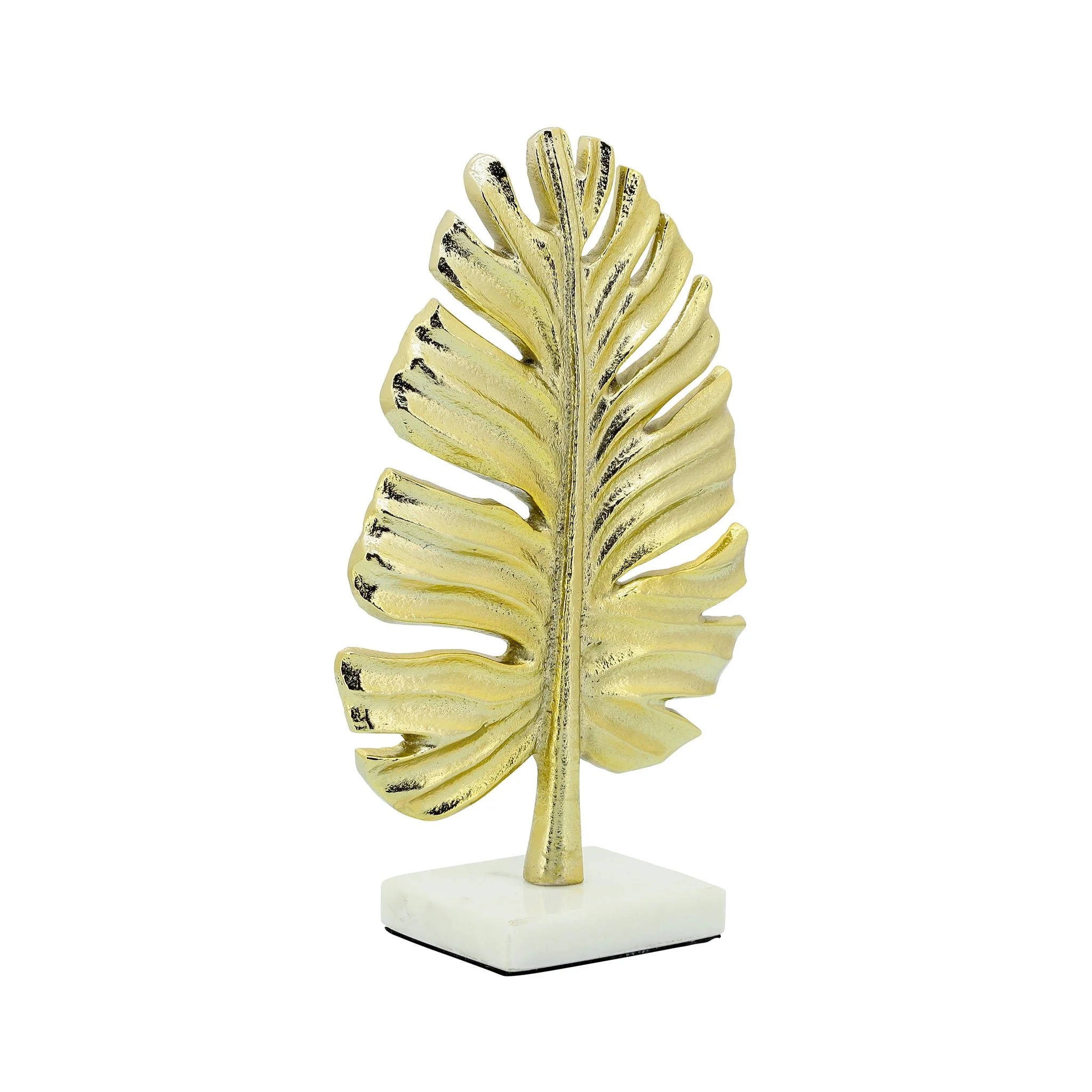 Metal 9" Palm Leaf Table Deco, Gold - Image 2