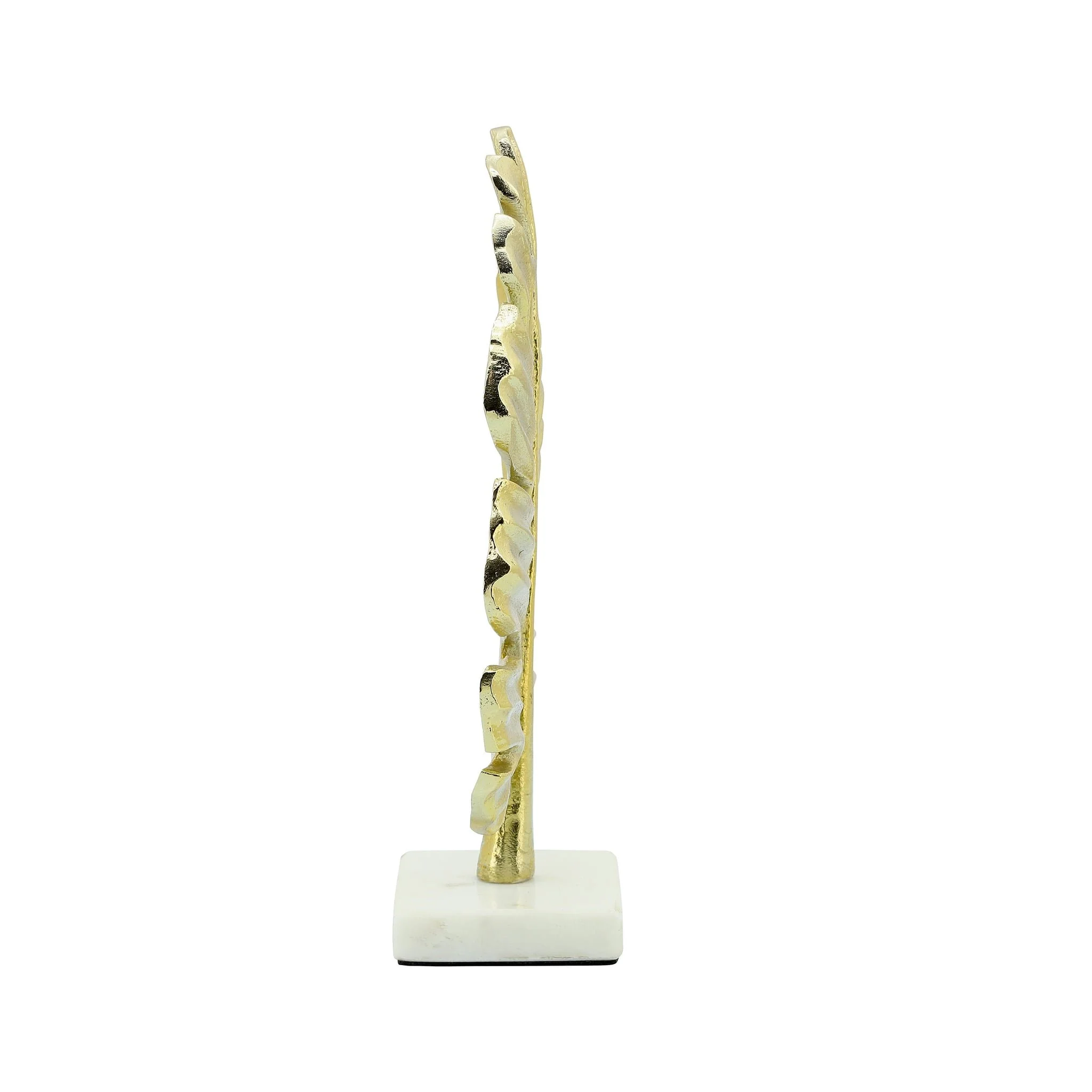 Metal 9" Palm Leaf Table Deco, Gold - Image 3