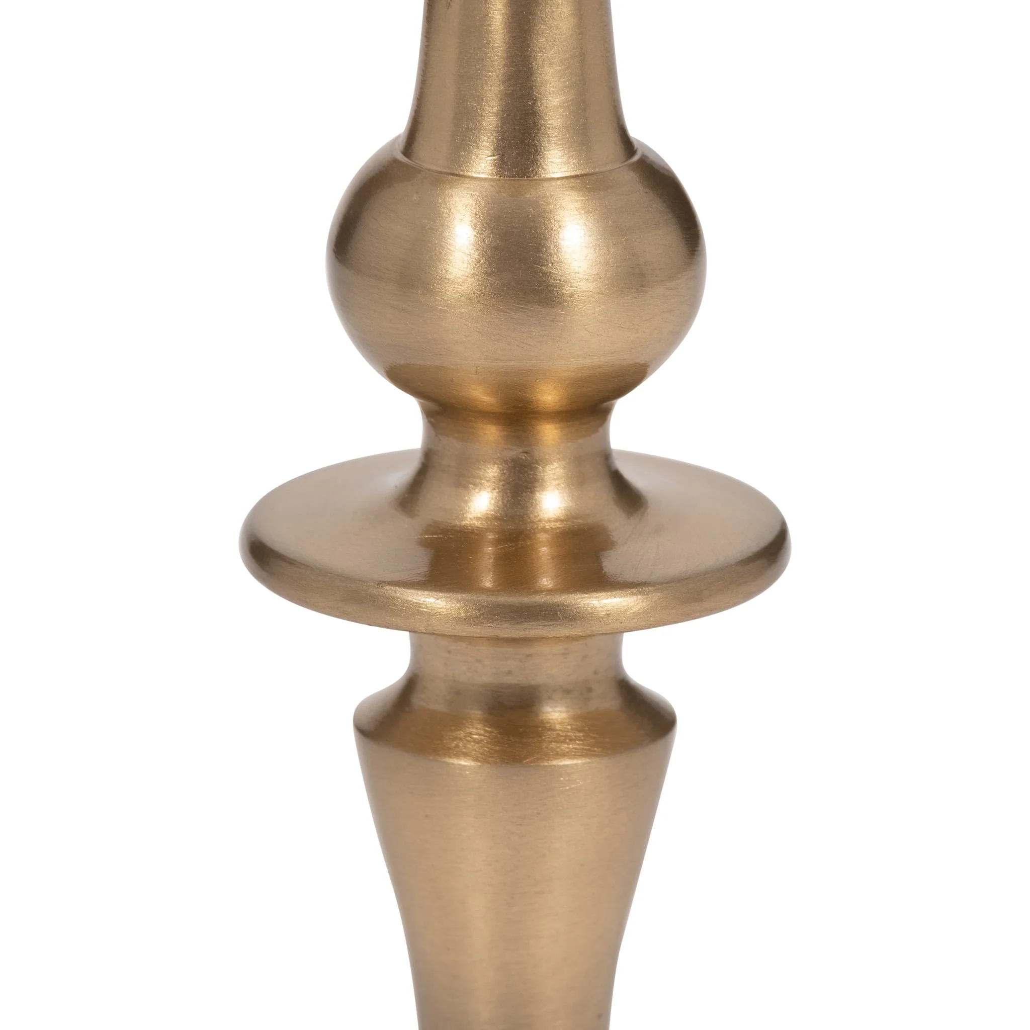 Metal, 9" Tradtnl Taper Candleholder, Gold /clear - Image 3