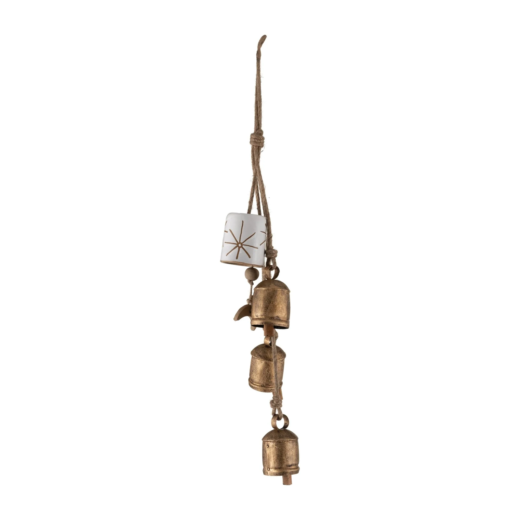 Metal/cer, 28" Bell Clusters, Gold/white - Image 2
