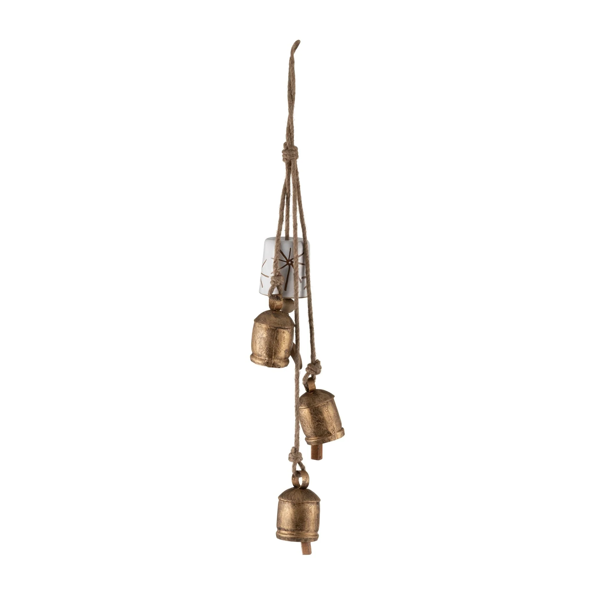 Metal/cer, 28" Bell Clusters, Gold/white - Image 3
