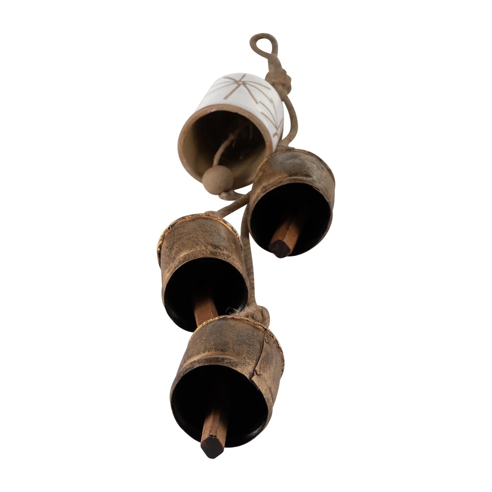 Metal/cer, 28" Bell Clusters, Gold/white - Image 7