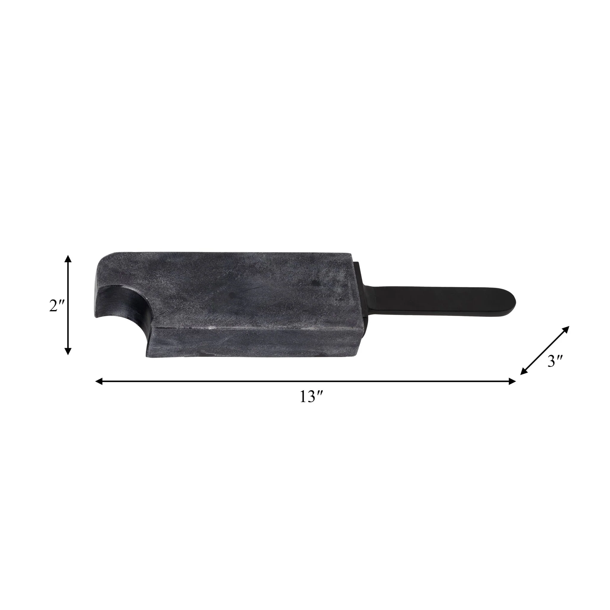 Metal/marble,13",bitten Popsicle Deco,black - Image 7