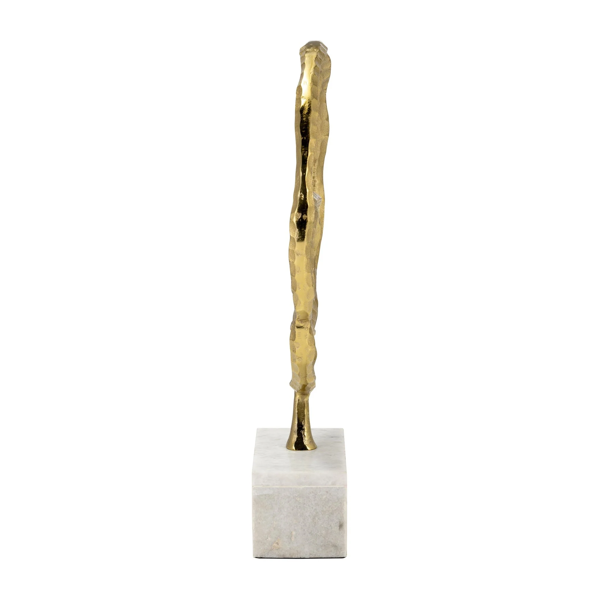 Metal/marble, 21"h Double Ring Accent, Gold - Image 3