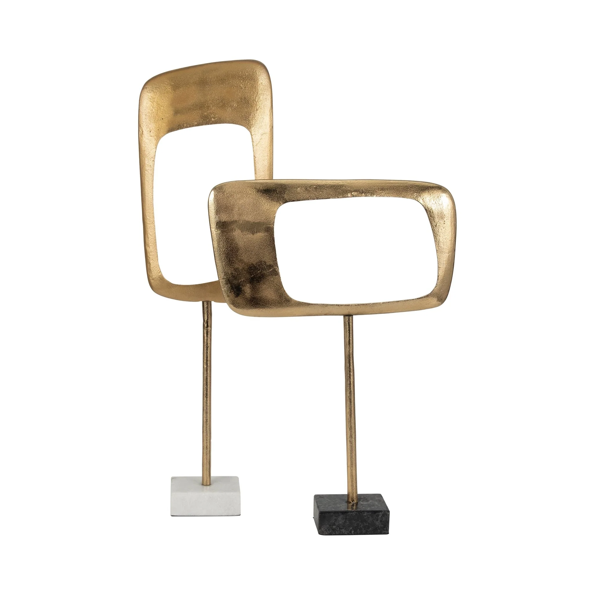 Metal/marble, 26" Table Top Deco, Gold - Kd - Image 8