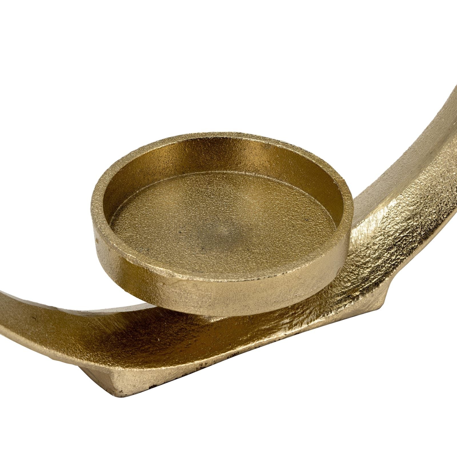 Metal,s/2 10/13"h, Ring Shape Candle Holder,gold - Image 5