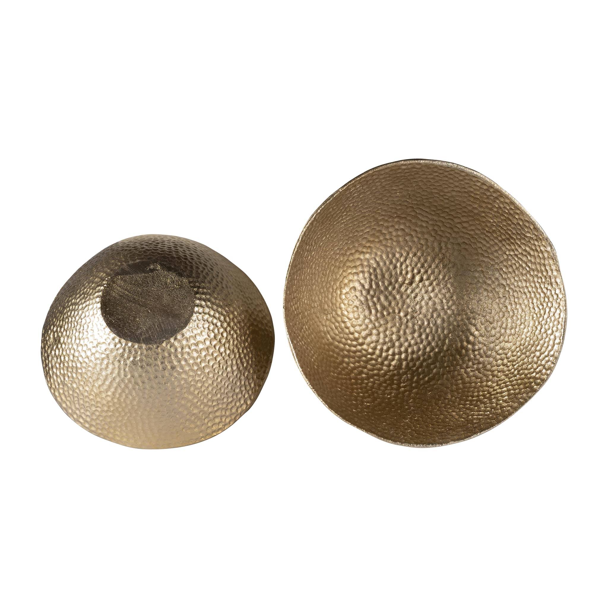 Metal,s/2 11/13", Round Hammered Bowls,champagne - Image 3