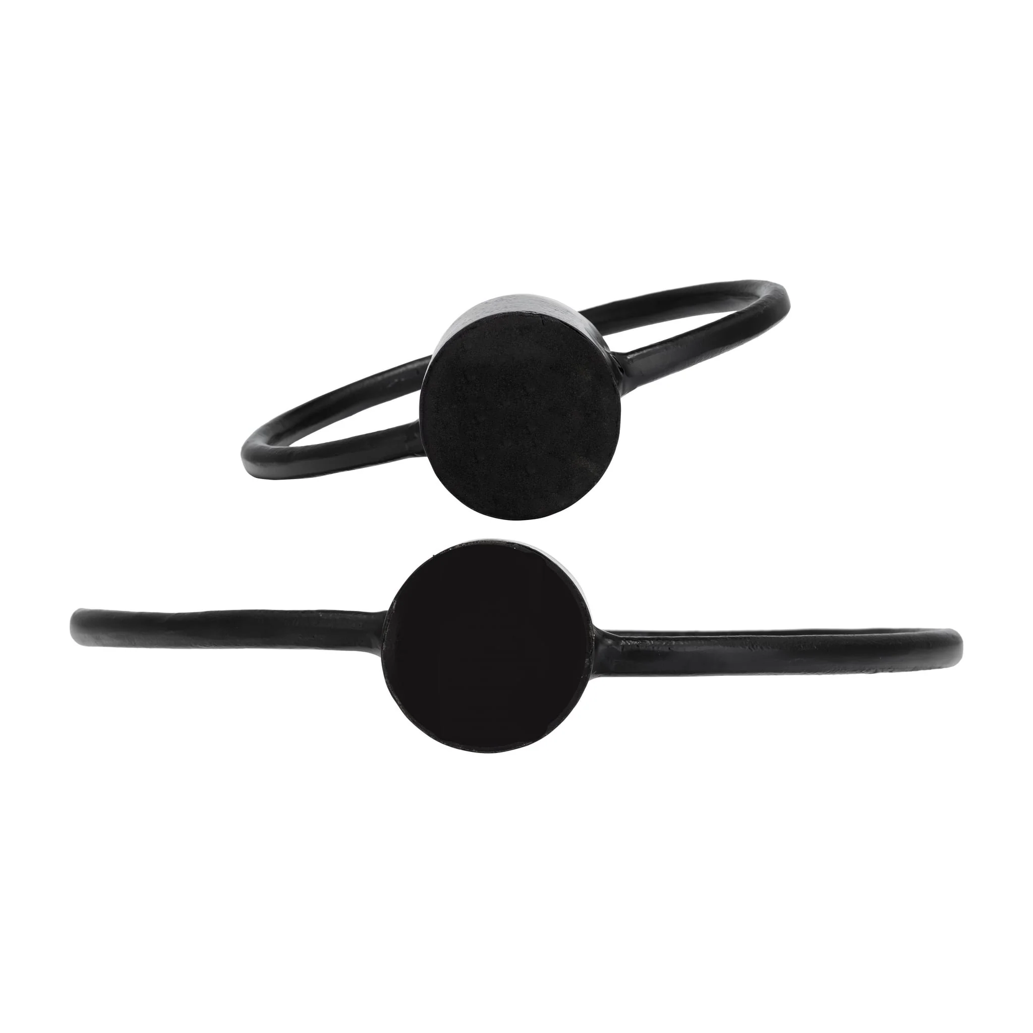 Metal, S/2, 13/19" Full Circle Tea Light Stand, Bk - Image 8
