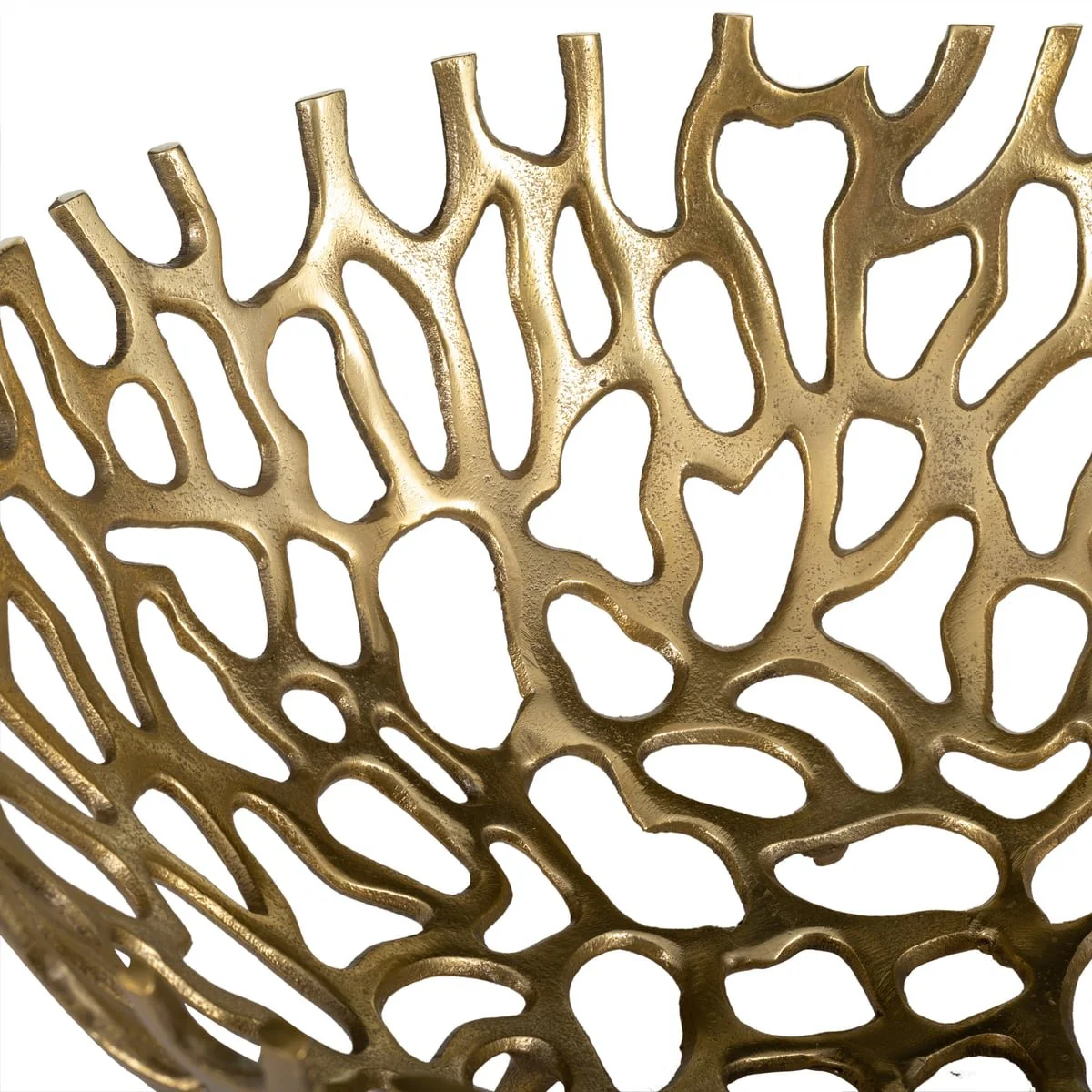 Metal, S/2 14/16" Cut-out Trays, Gold - Image 6